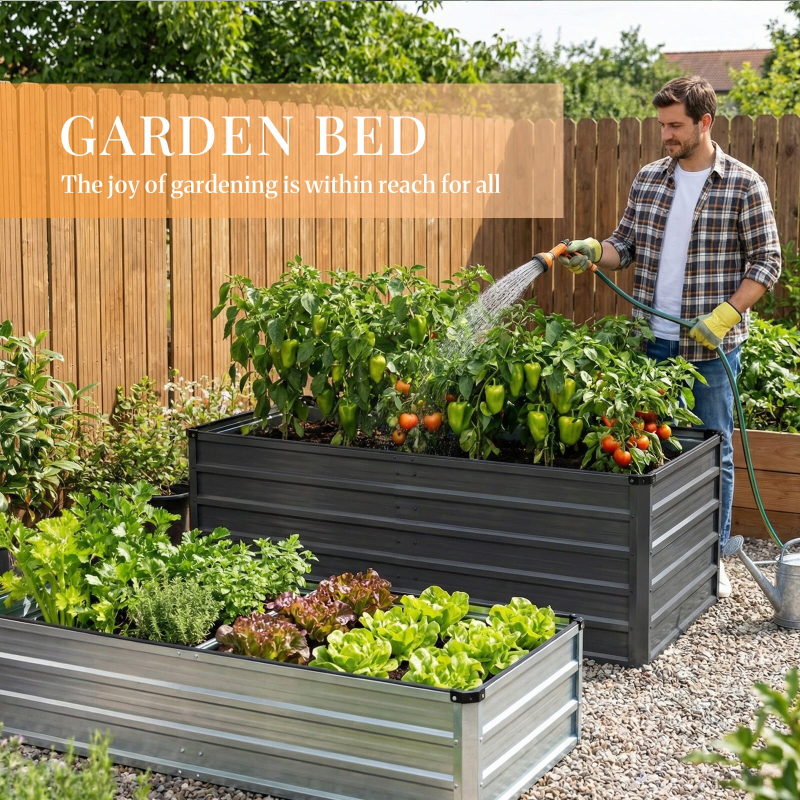 Sweetcrispy L-ZZC-J2FT-GY Raised-Garden-Beds - View #5