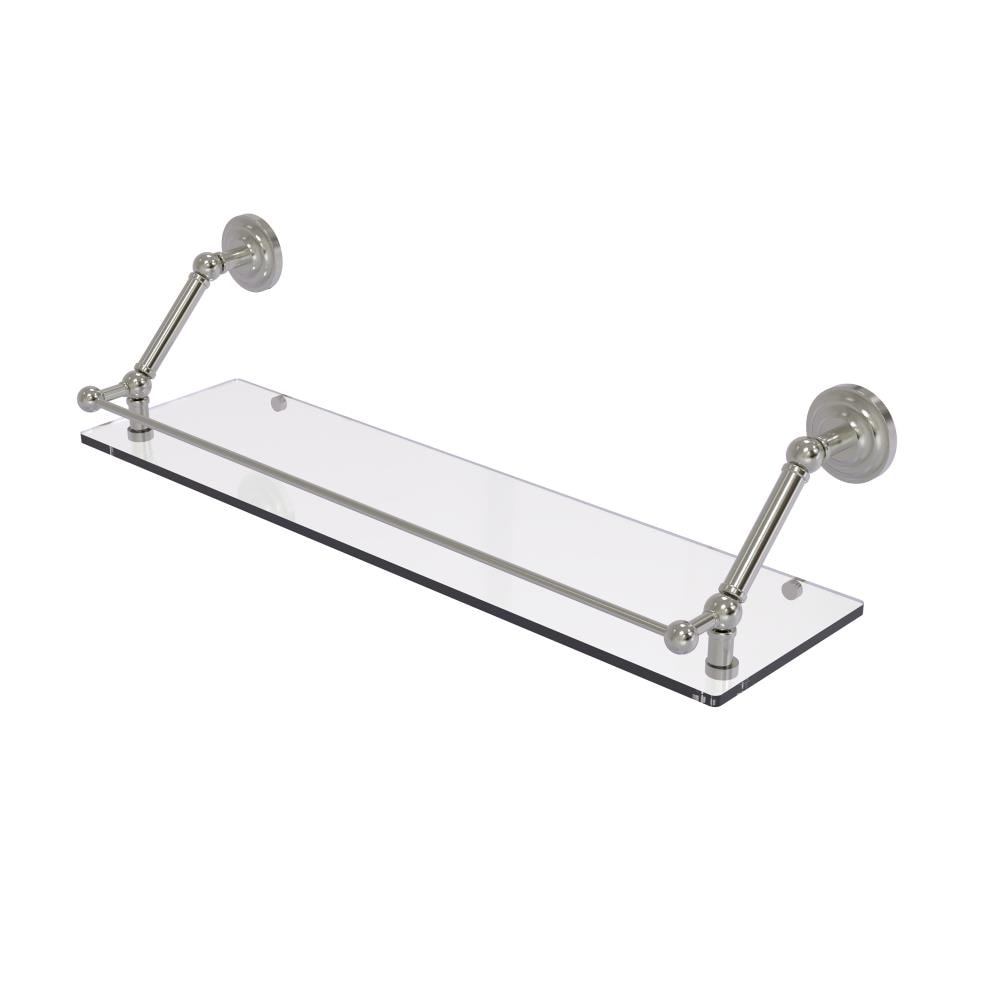 Allied Brass PQN-1-30-GAL-SN Prestige Que New Satin Nickel Wall mount Bathroom Shelf ( 30-in x 8-in x 8-in )