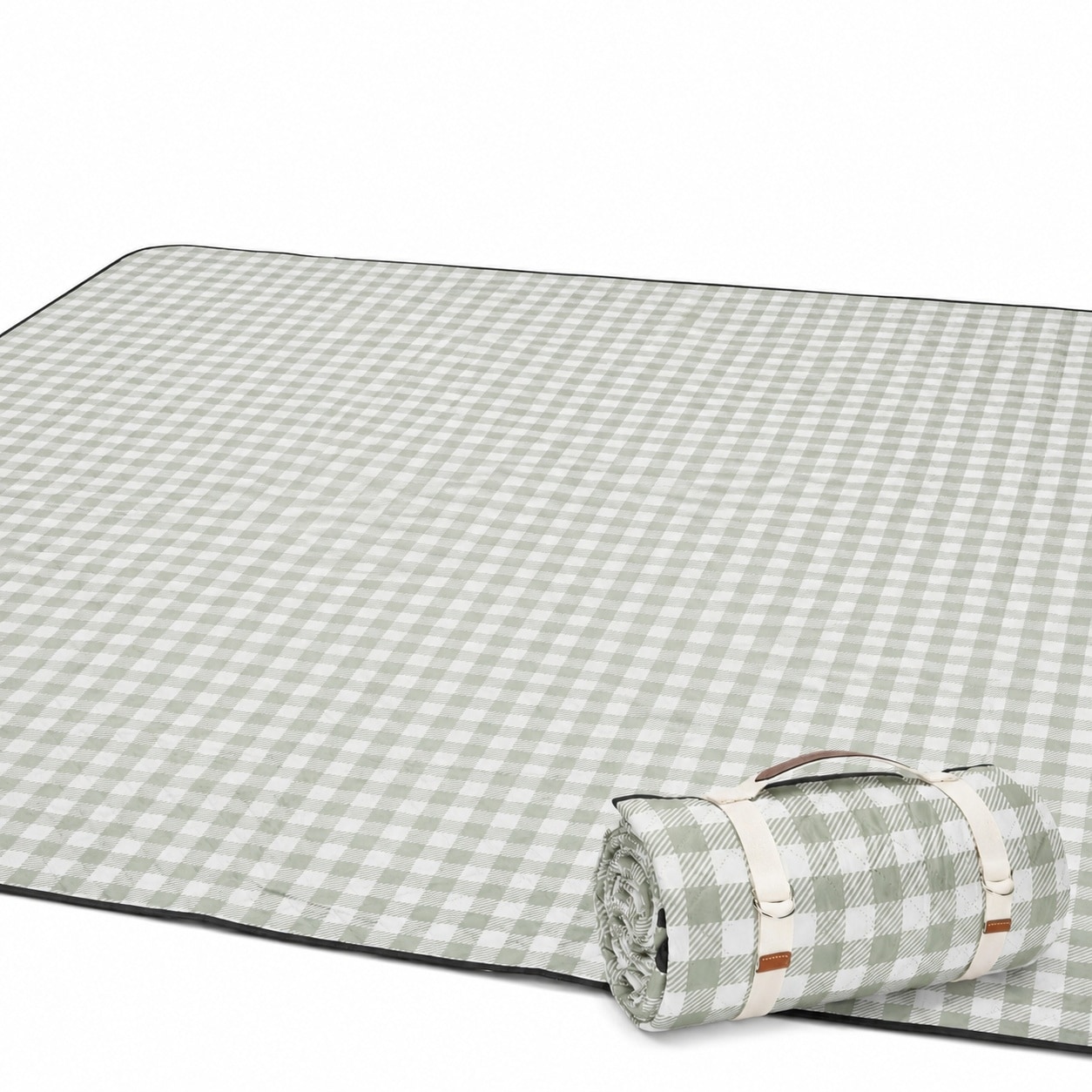 Etokfoks  80 x 80 Inch Green Outdoor Waterproof Camp Picnic Blanket Machine Washable Sandproof Foldable Park Mat