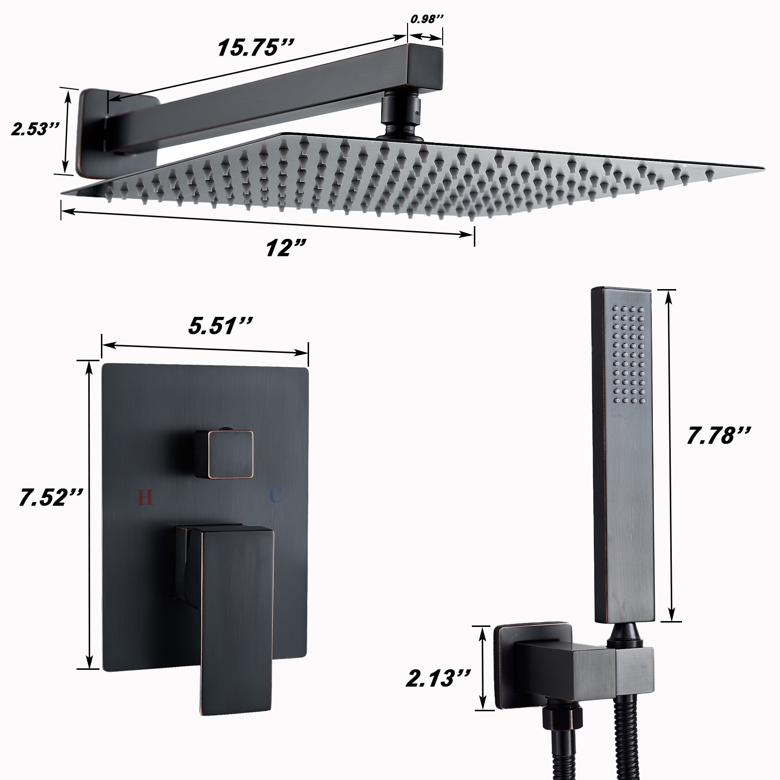 BYH B-SF001-ORB Tub-Shower-Faucets - View #6