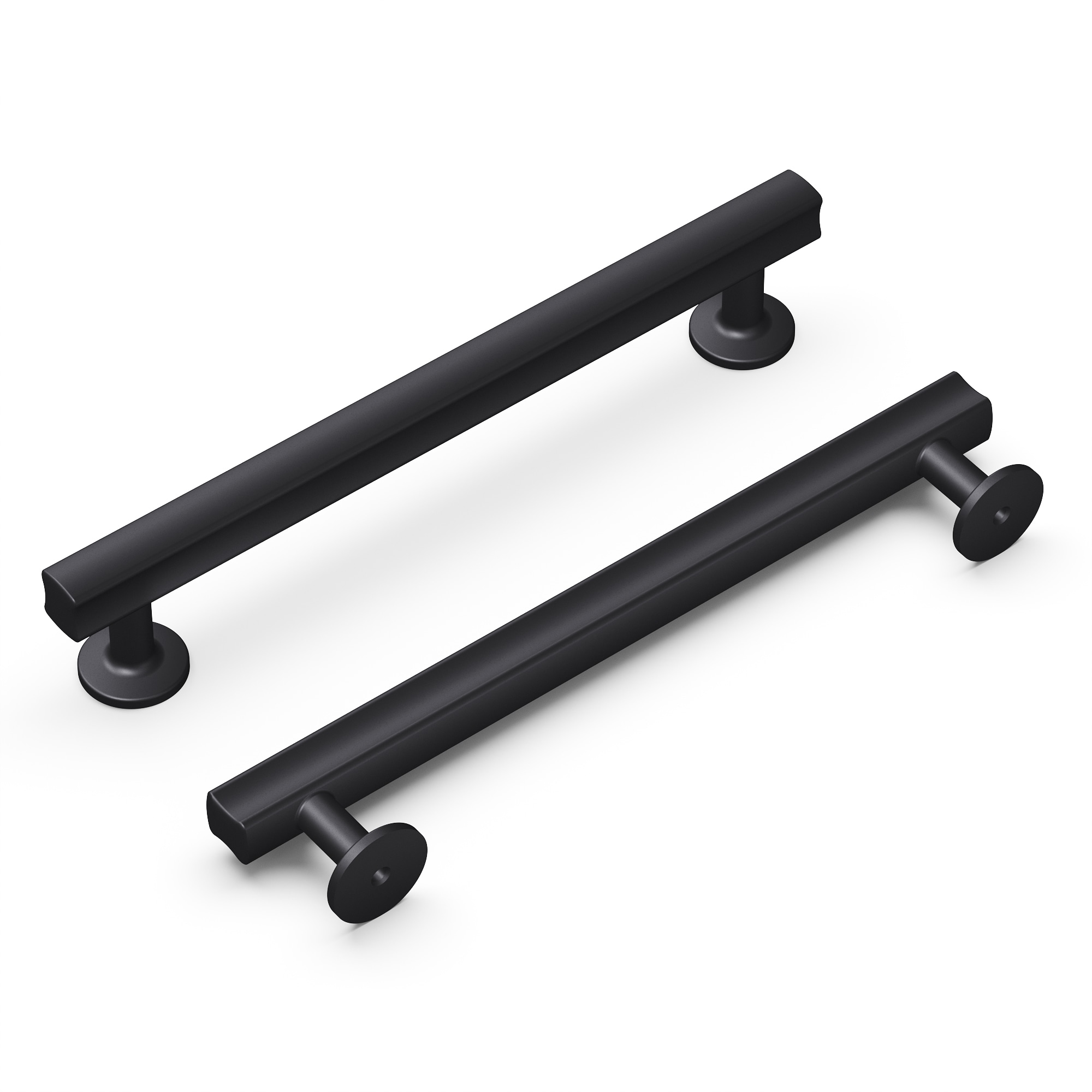 Hickory Hardware H077883MB-10B Woodward 6-5/16-in , 160mm Center to Center Matte Black Rectangular Bar 10 -Pack