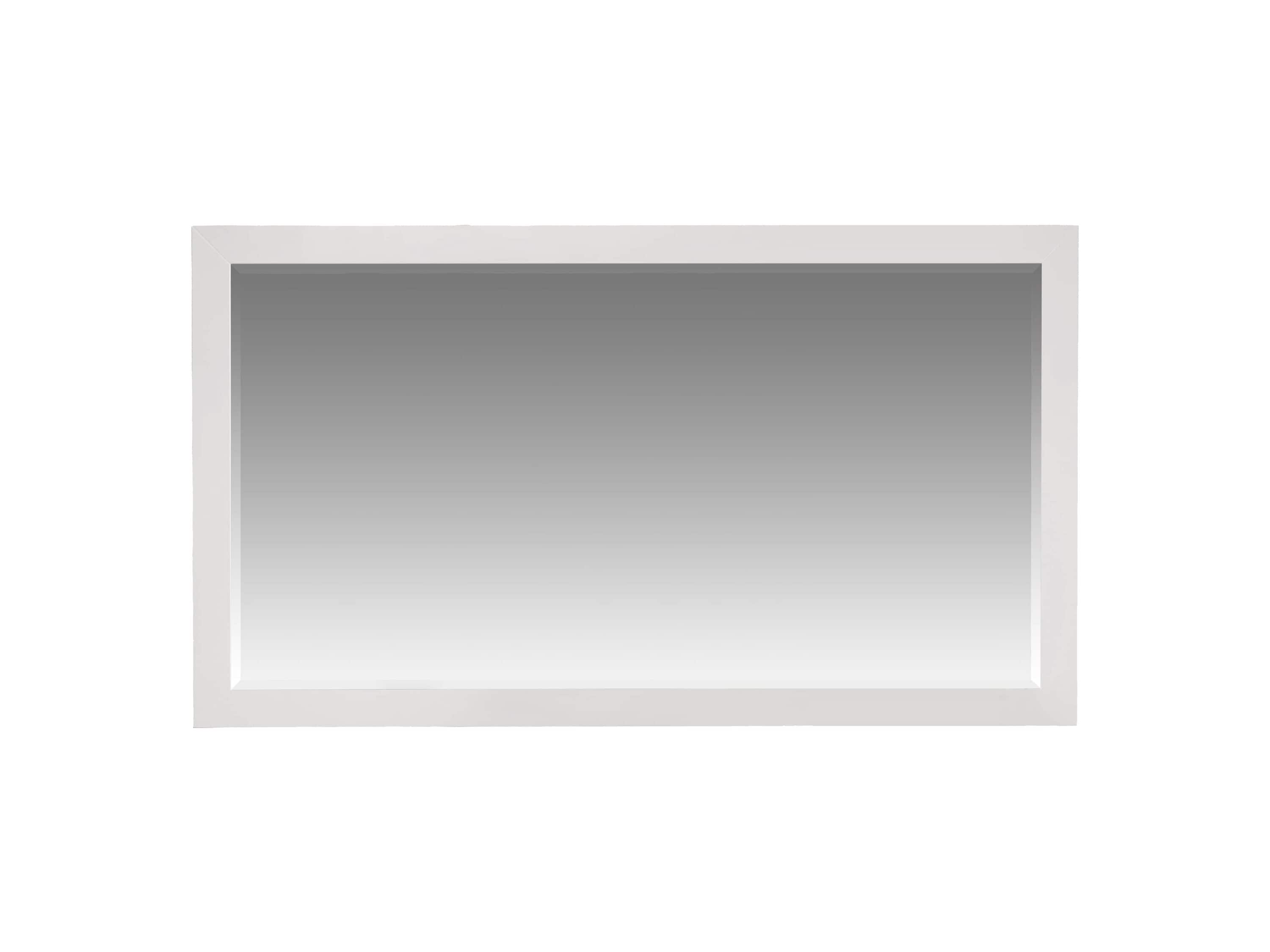 Legion Furniture WS2512-60-W-M 56 x 31.5 Straight Edge Framed Rectangle Bathroom Vanity Mirror in White