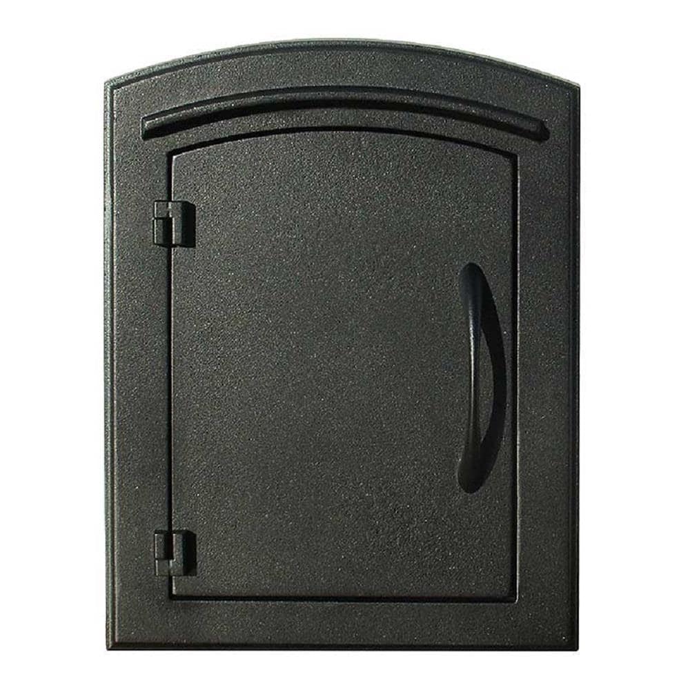 QualArc MC-1400-BLK Wall Mount Black Metal Small Mailbox