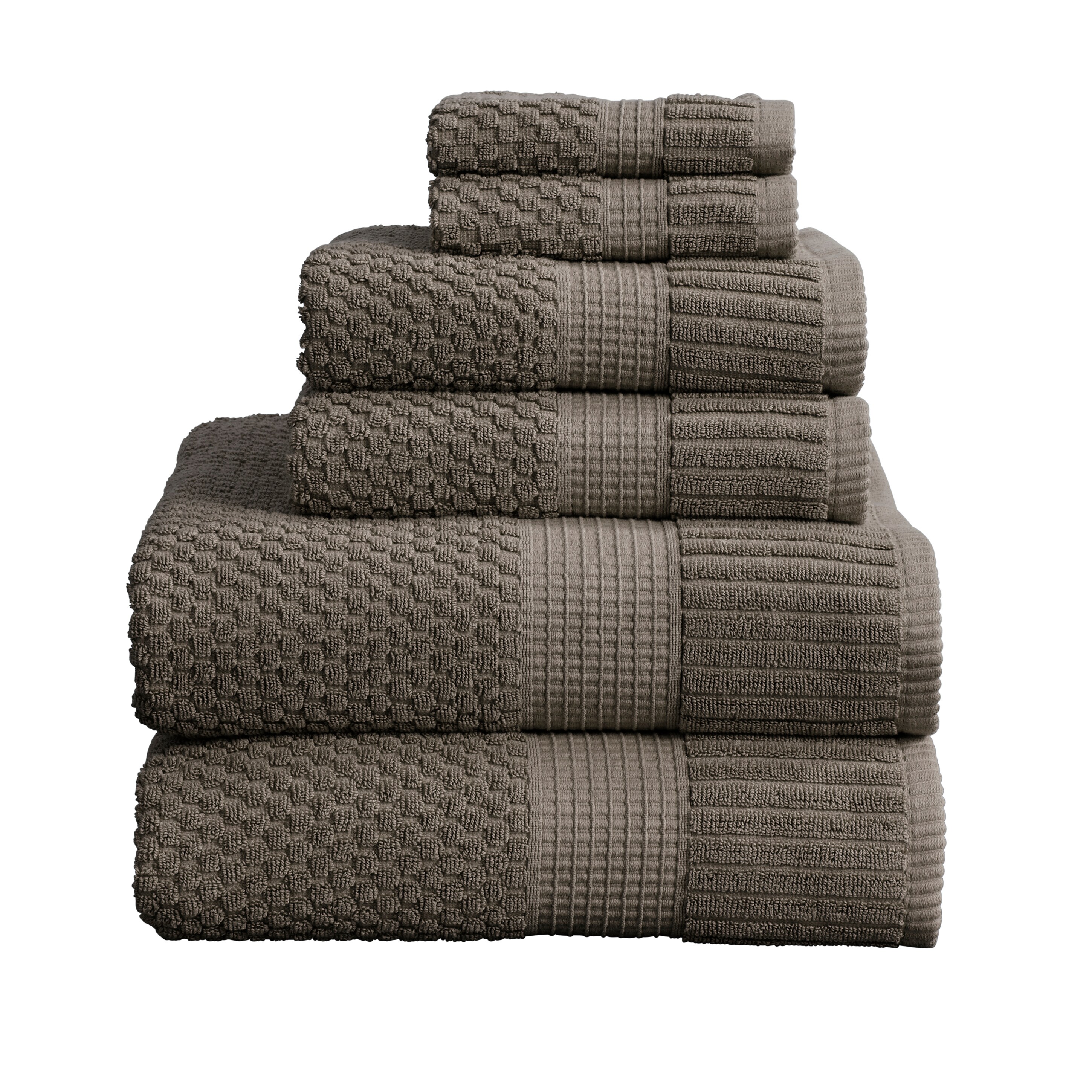 Gray Wash Cloths, 6-Pack