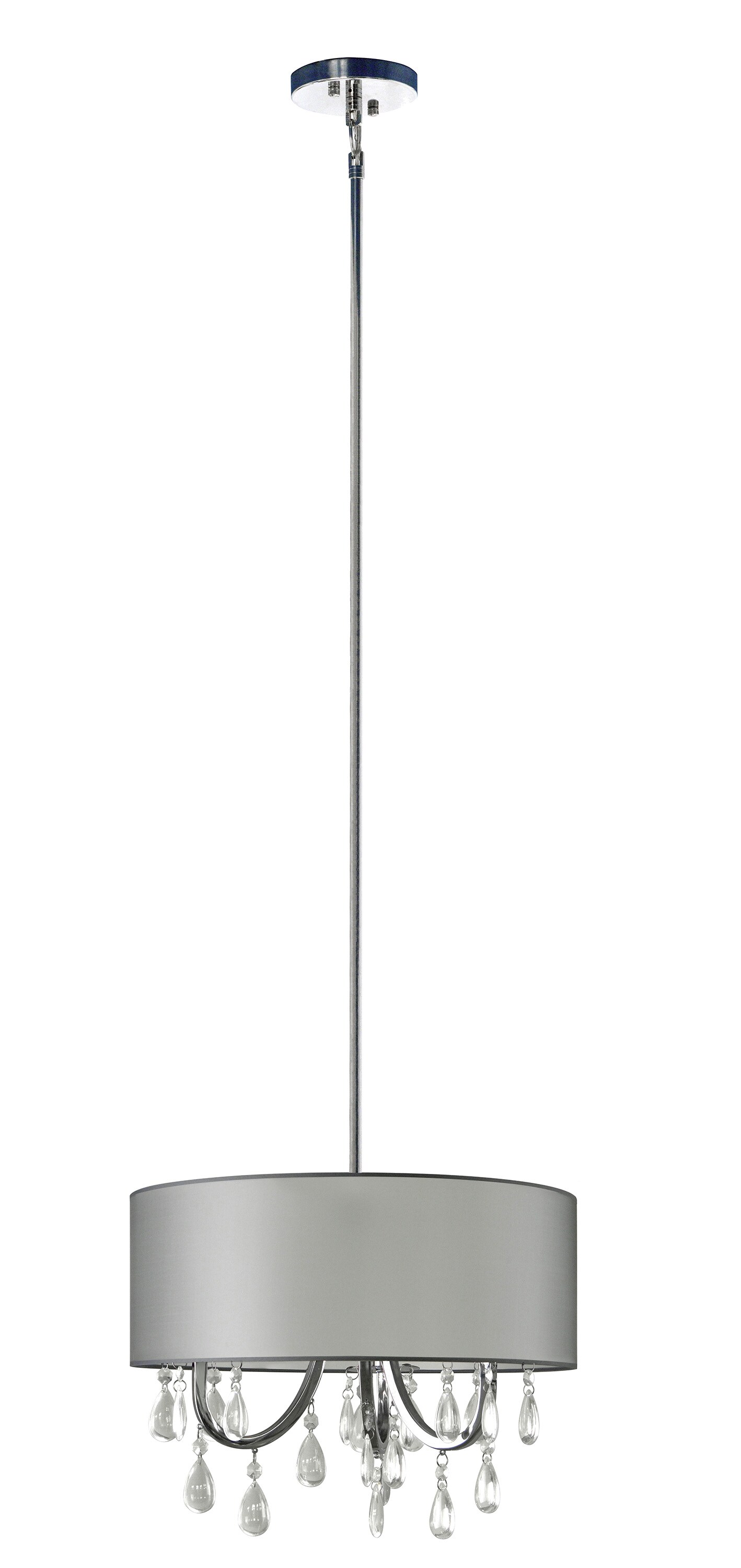 Whitfield Lighting SH2916-SHGCH Devon 1 -Light Chrome Transitional Crystal For Use in Bedrooms, Dining Rooms, Foyers, Kitchens, Living Rooms Chandelier