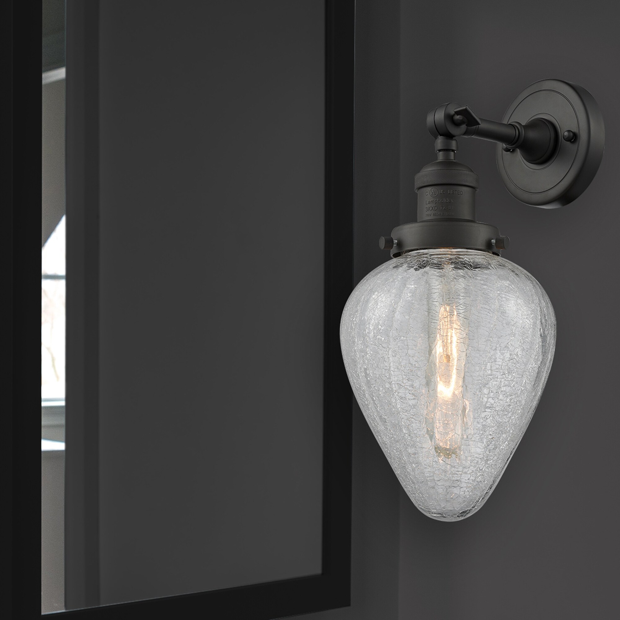 Innovations Lighting 203-OB-G165 Geneseo 6.5-in W 1 -Light Oil-rubbed Bronze Industrial Wall Sconce