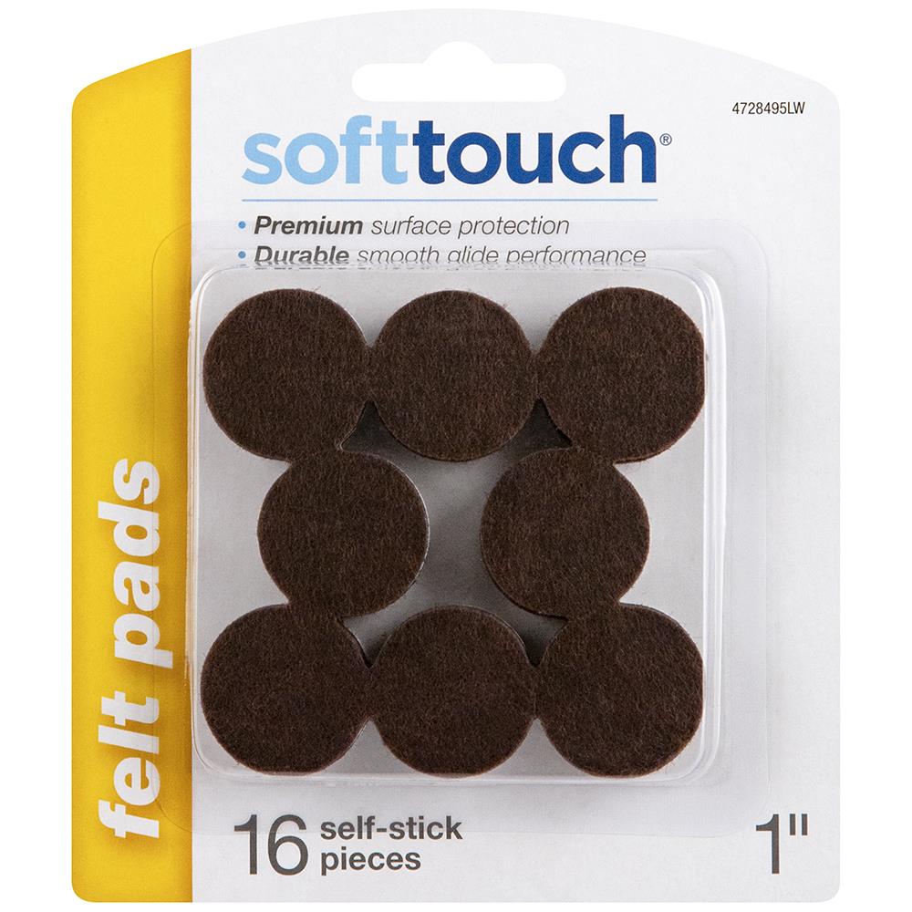 Brown Self-Stick Furniture Felt Pads 1 inch for Hard Surfaces 160 pieces one SA 