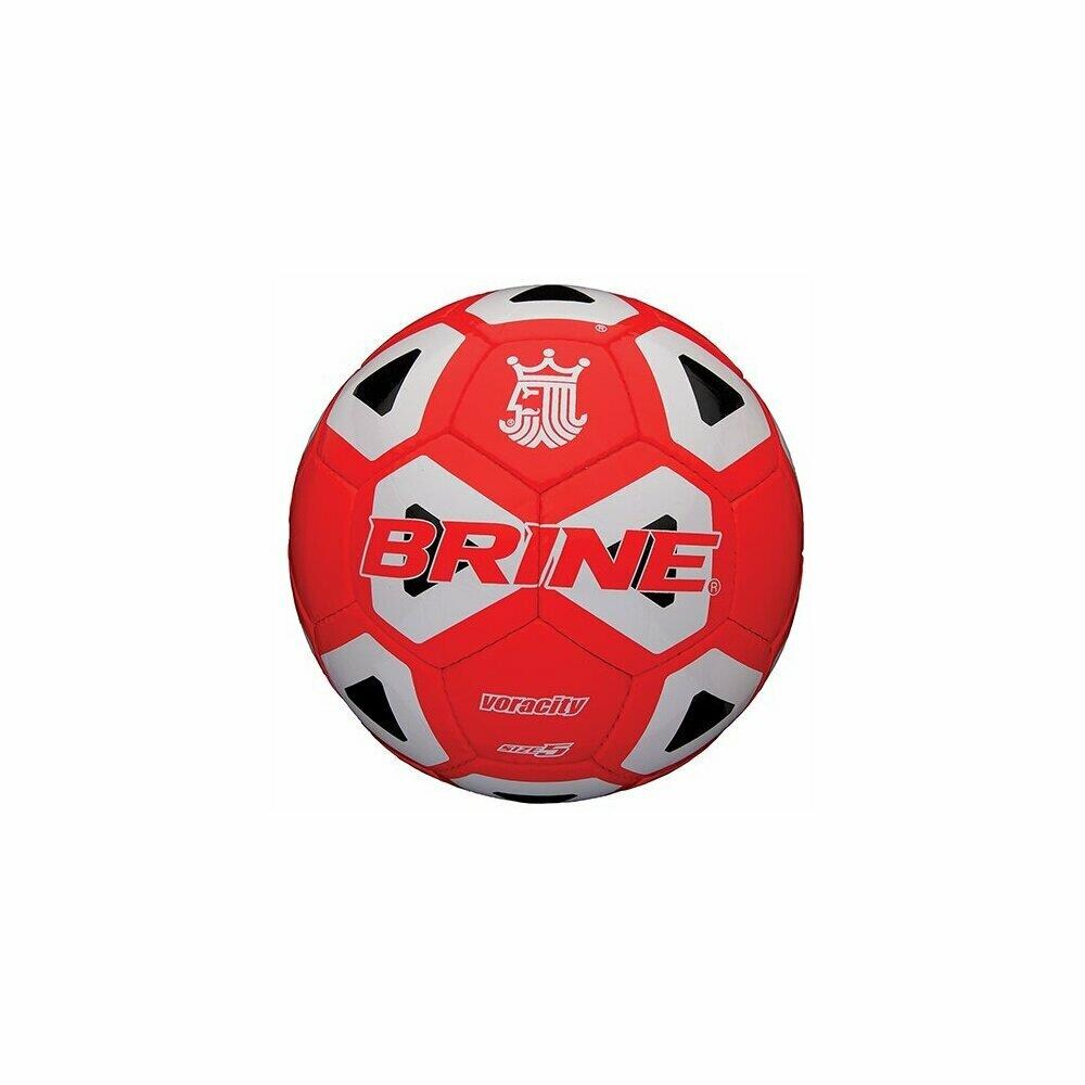  SPSPG8177 Brine 1390137 Voracity Soccer Ball, Red, White and Black- Size 5