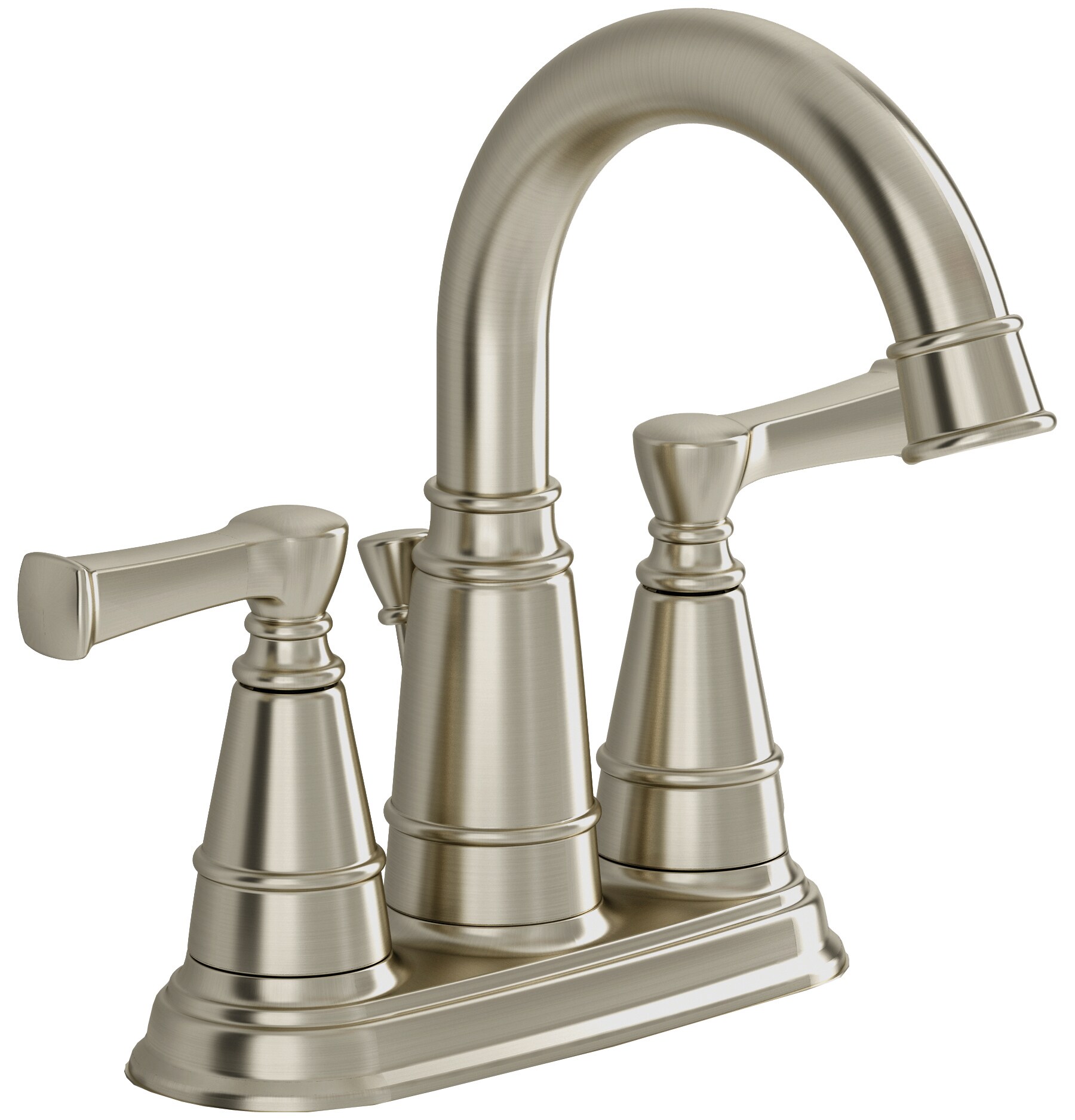 American Standard 9020.201.295 Thayer Satin Nickel 2-handle 4-in centerset WaterSense Bathroom Sink Faucet with Drain