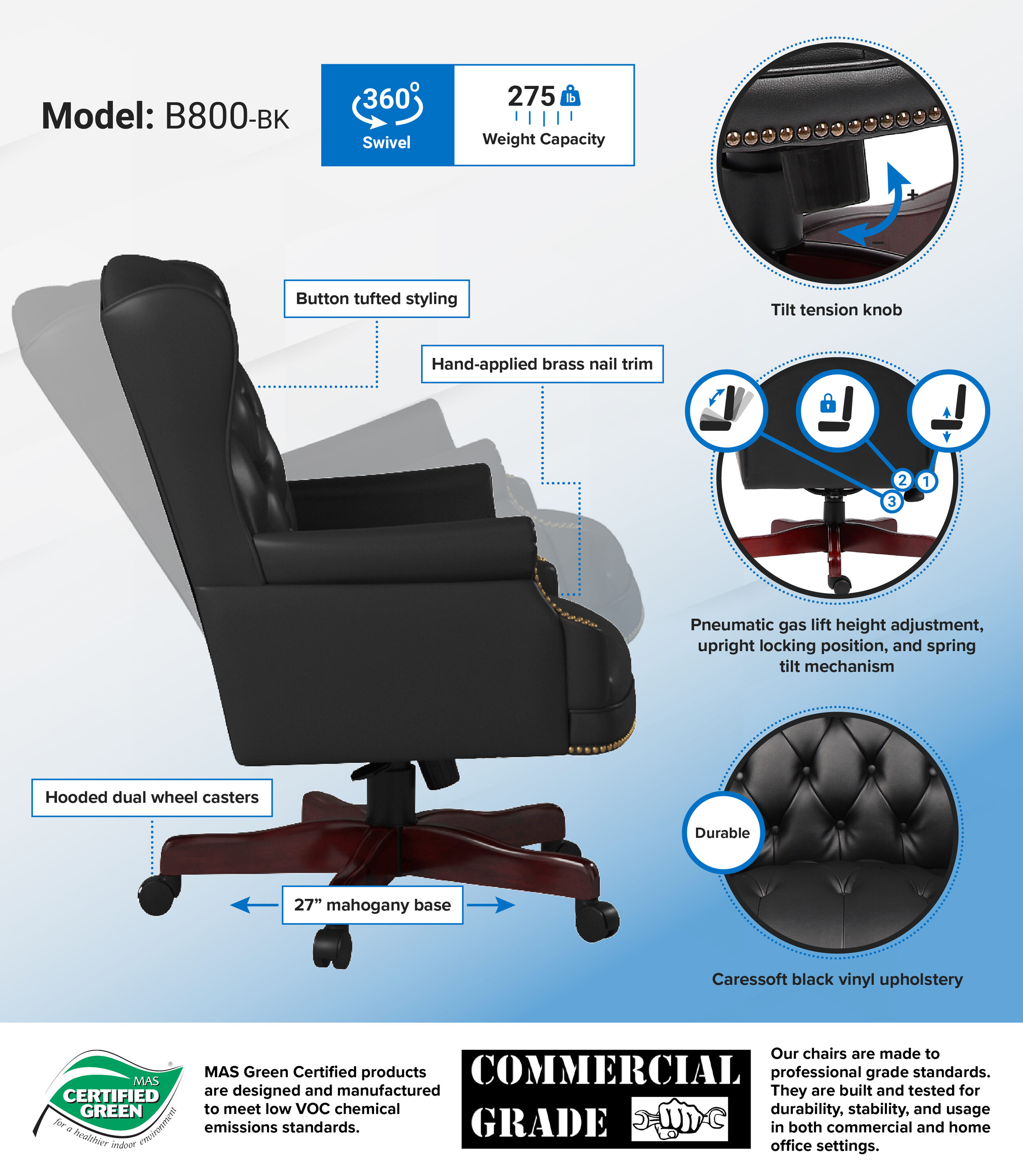 Boss Office Products B800-BK Office-Chairs - View #5