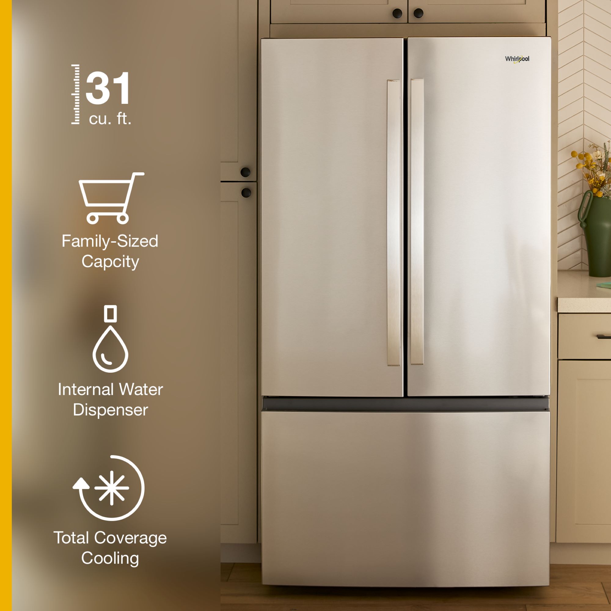 Whirlpool WRFF3336SZ French-Door-Refrigerators - View #8