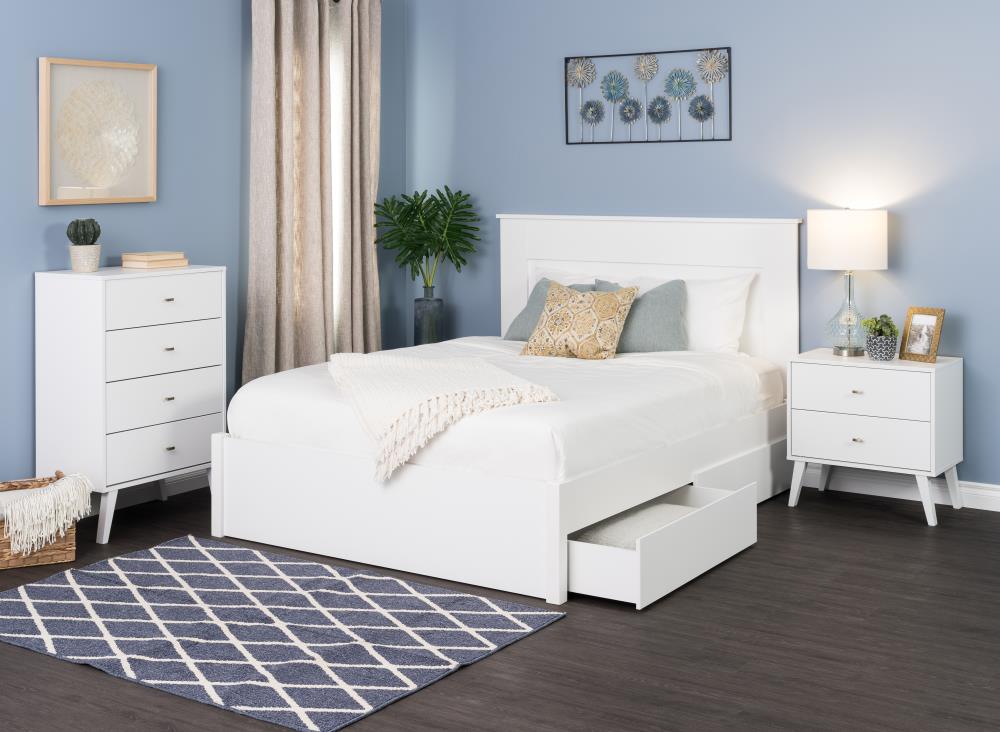 Prepac Milo White Nightstand in the Nightstands department at Lowes.com