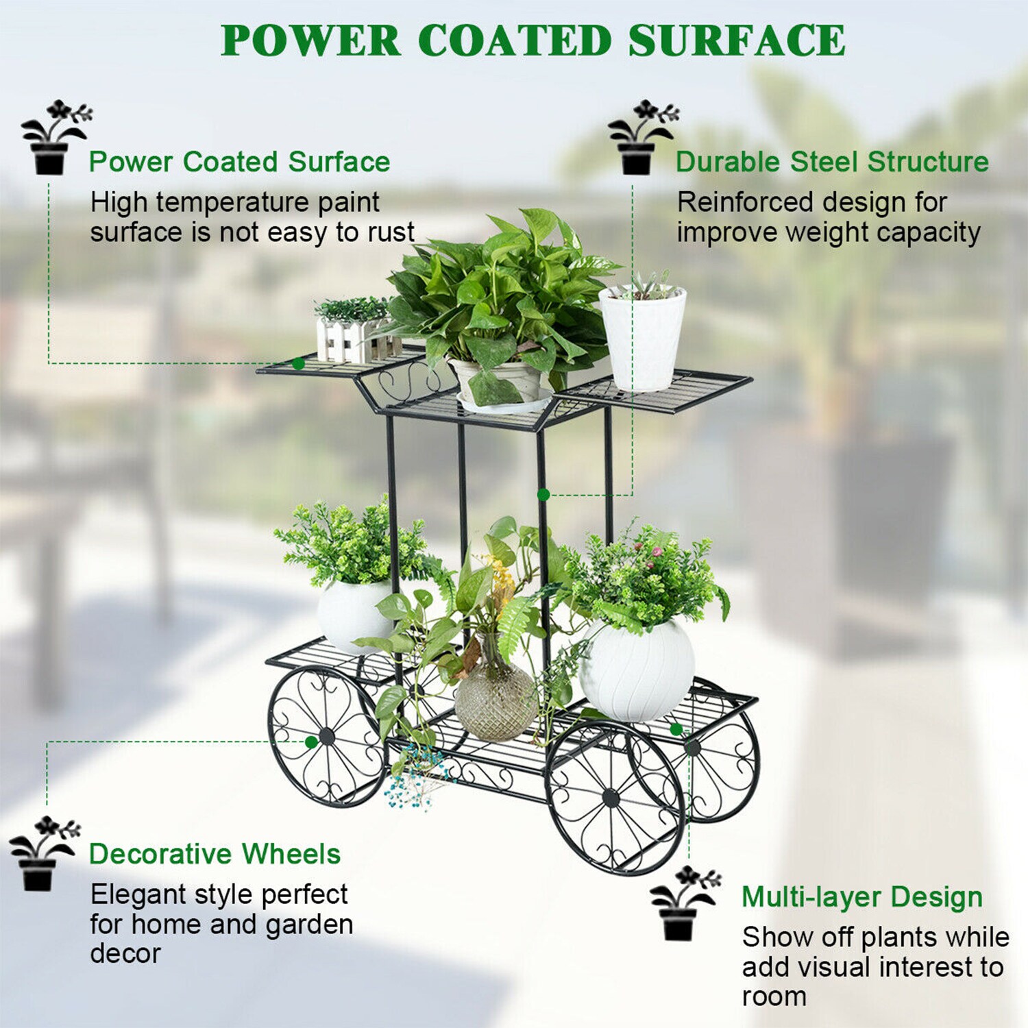 WELLFOR GT-HPY-3439 Plant-Stand - View #6