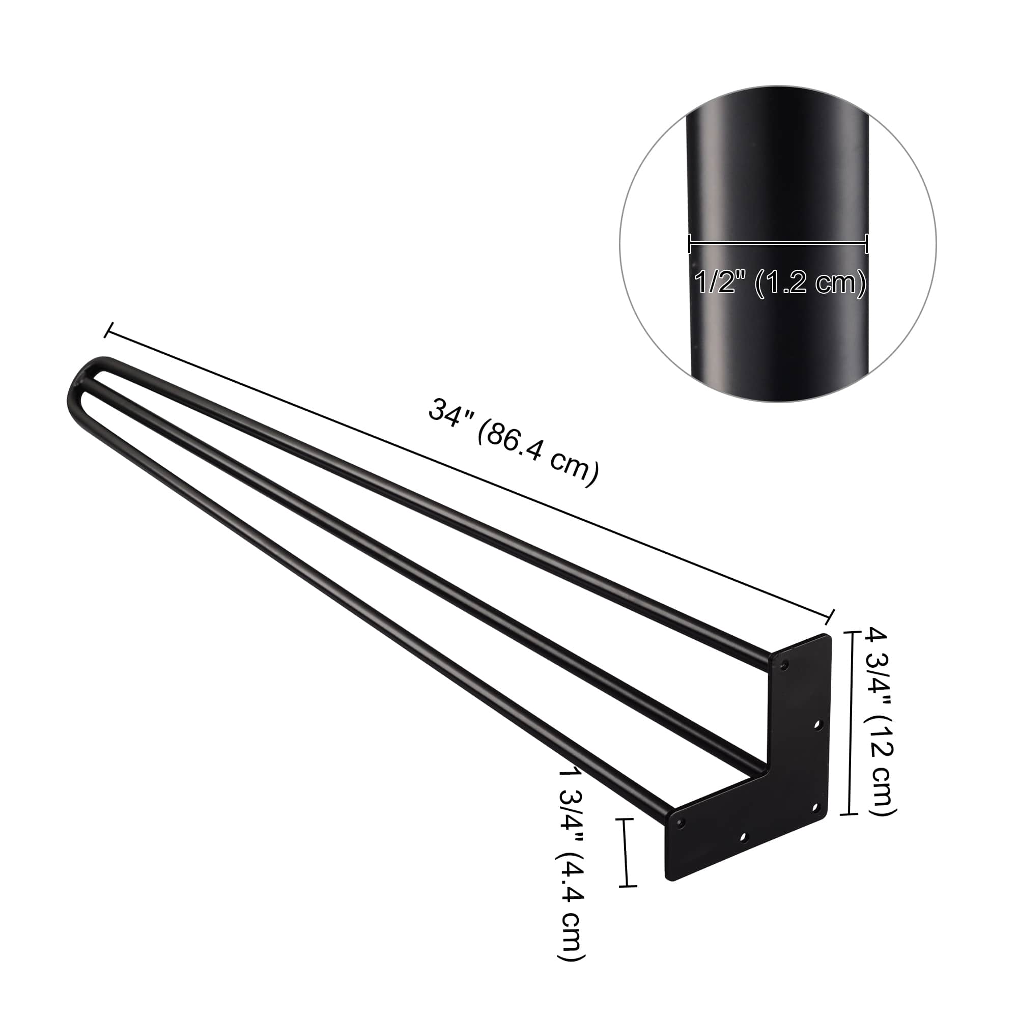 Yescom 06HPL001-34IN-06-LO Wood-Table-Legs - View #2