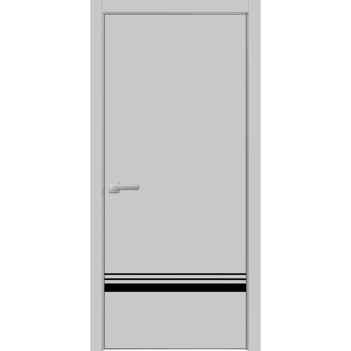 SARTODOORS Interior Prehung Solid Door - Planum 0012 Matte Grey -18 x 84 Right-Hand-Inswing #PL0012IPGRE1884RHI