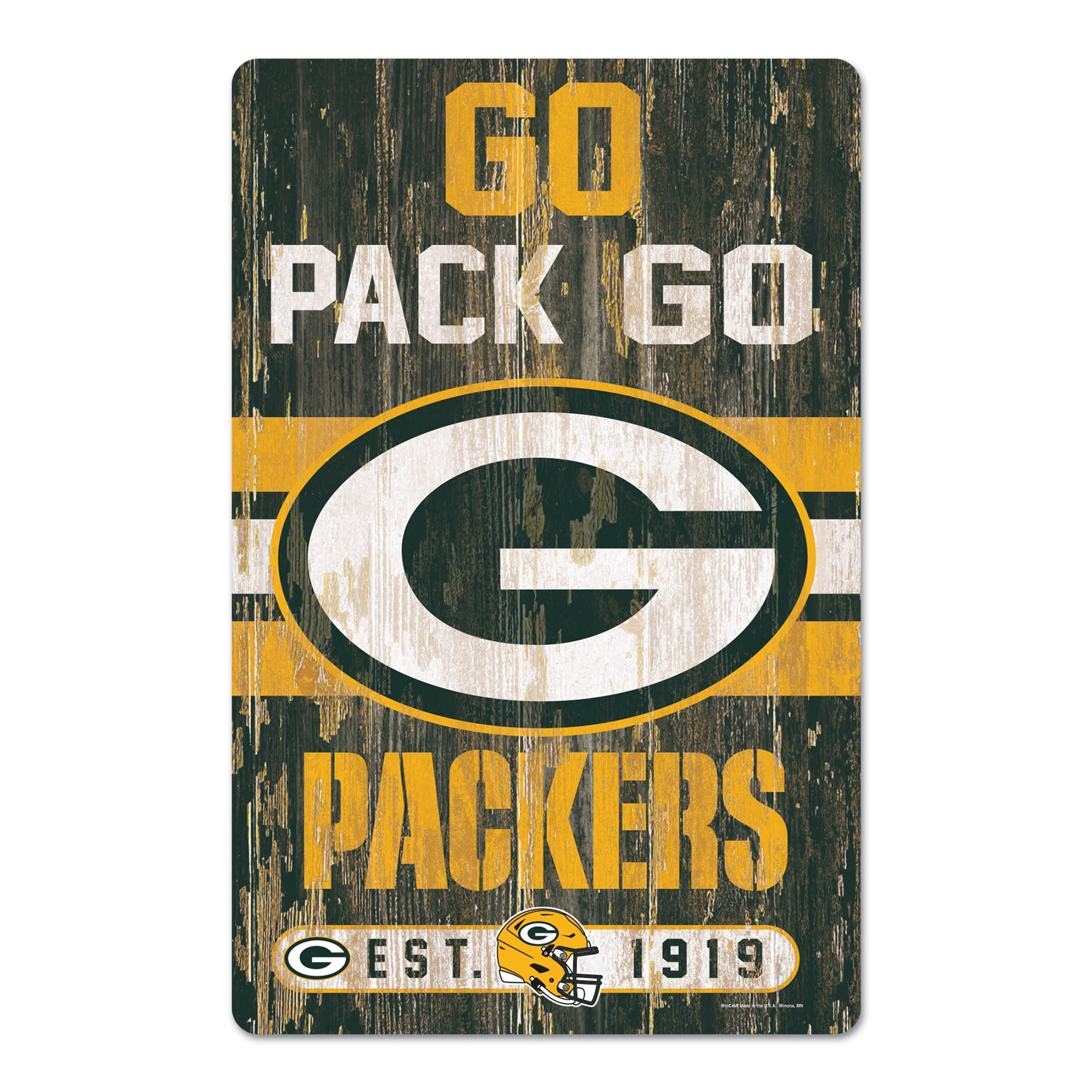 WinCraft Sports NFL FAN CAVE SIGN 17-in x 11-in Wood Residential Sign