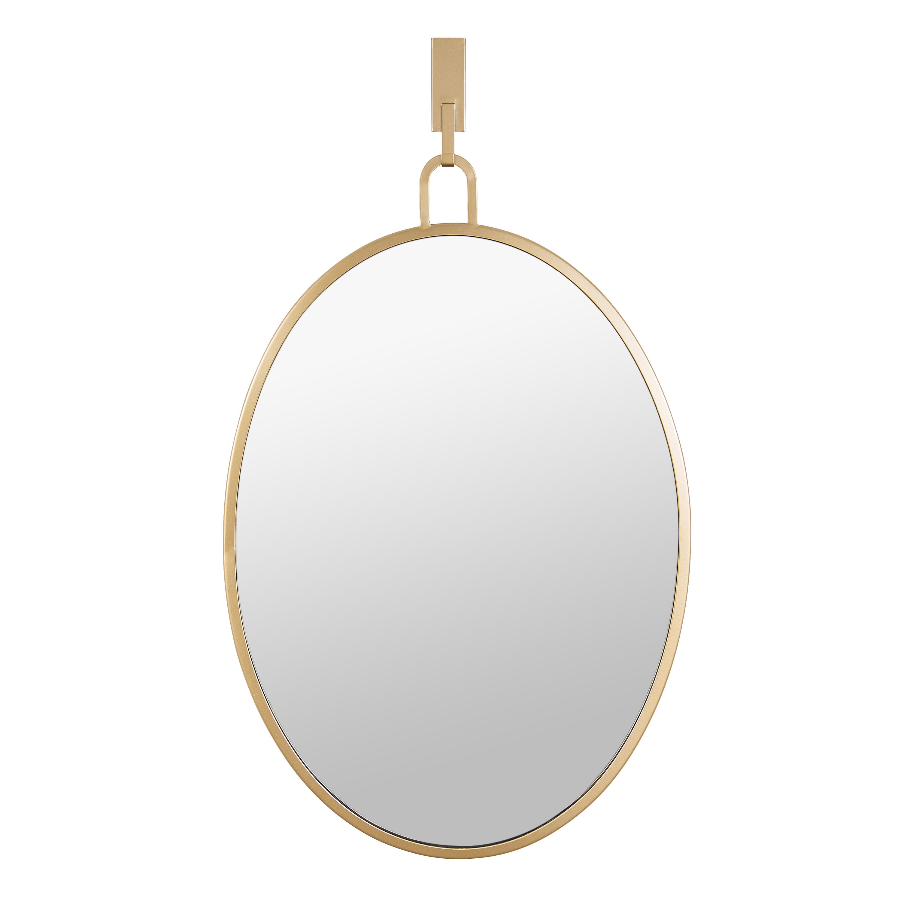 Varaluz 4DMI0111 Stopwatch 22.25-Inches W x 33.25-Inches H Oval Gold Framed Wall Mirror