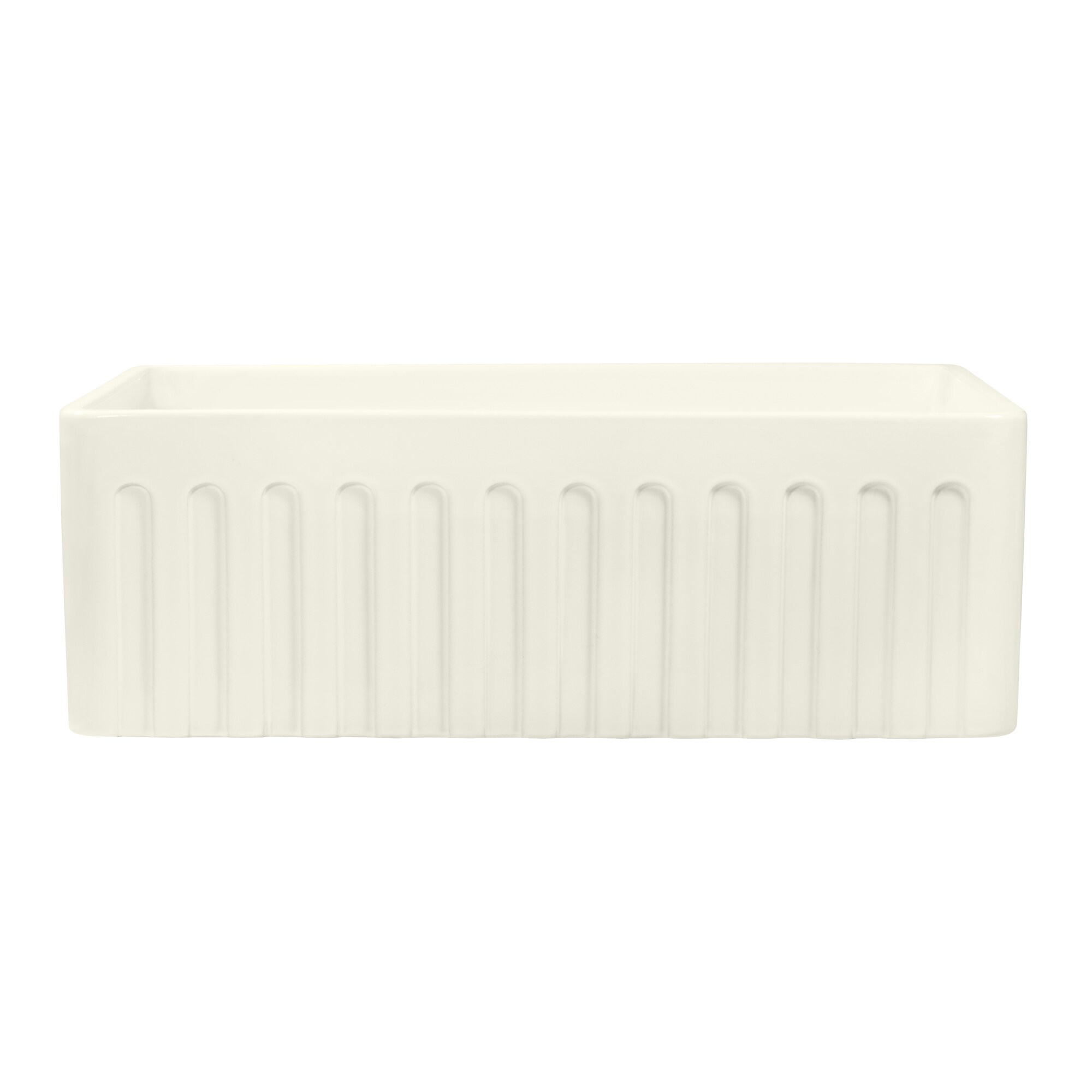 Ruvati 30" Light Biscuit Fireclay Farmhouse Kitchen Sink