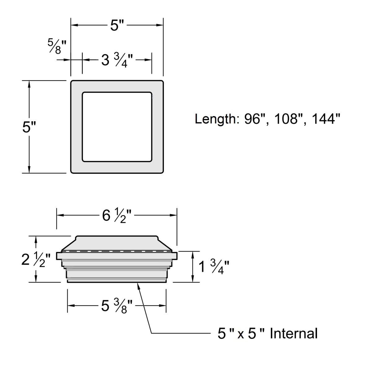 Trex Fencing 5-in x 5-in W x 9-ft H 6-Pack Winchester Grey Composite ...