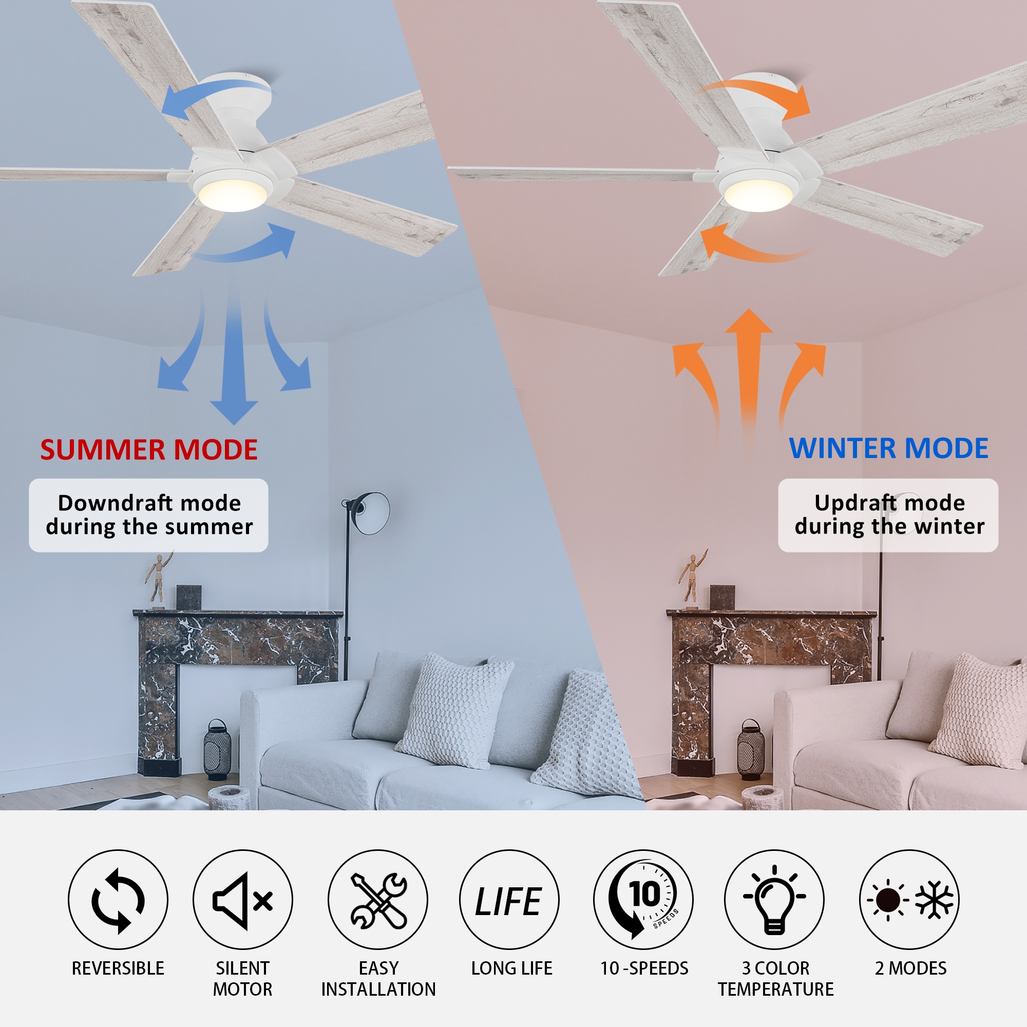 CARRO USA LCFR525J1-L11-WU-FM Ceiling-Fans - View #4