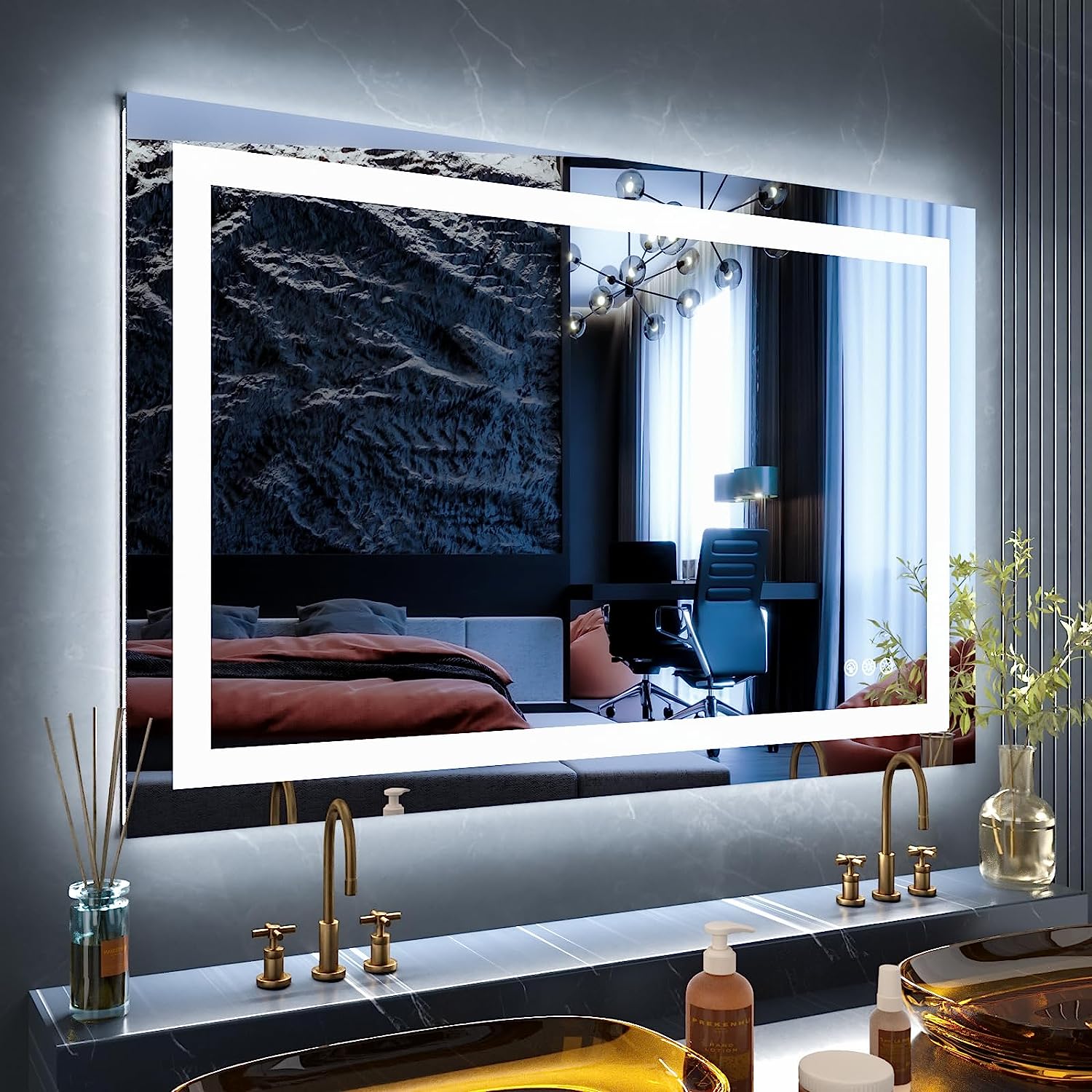 LOAAO L001AC10080RGB Framed-Bath-Mirrors - View #2