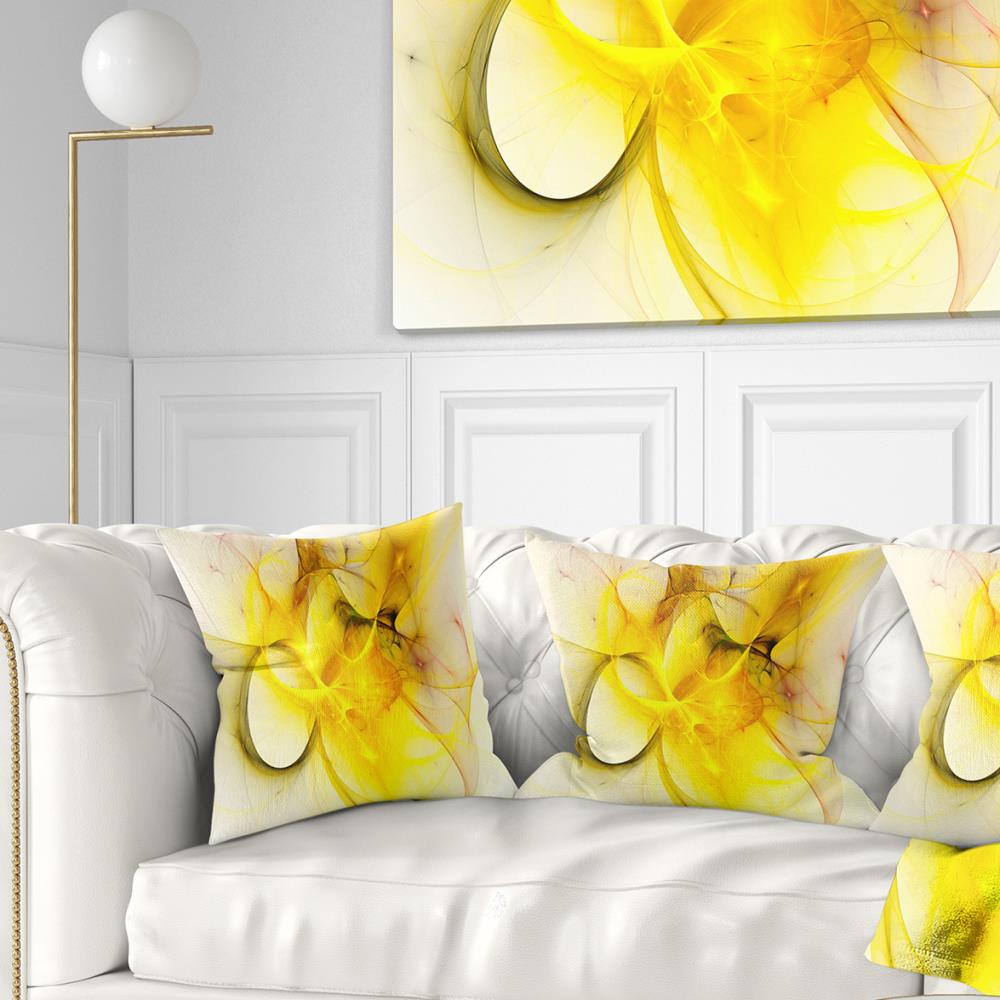 Designart CU7739-16-16 16-in x 16-in Yellow Indoor Decorative Pillow