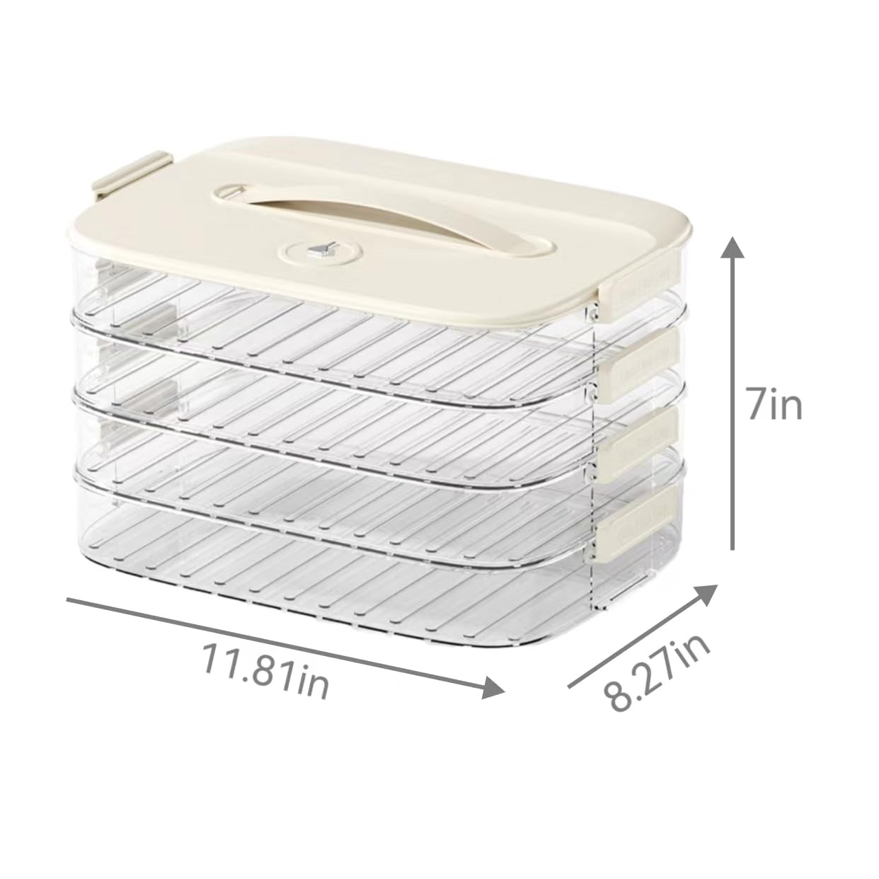 LILILIAN FMY 4 layer food storage container Set stackable transparent ...