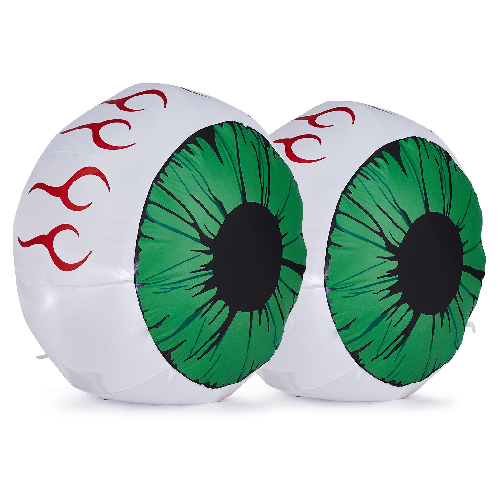 Bestcore 2-Pack 3-ft Halloween Inflatable Green Eyes with LED Lights - Blow Up Yard Decoration with Built-in Fan for Lawn Porch Party Indoor Outdoor