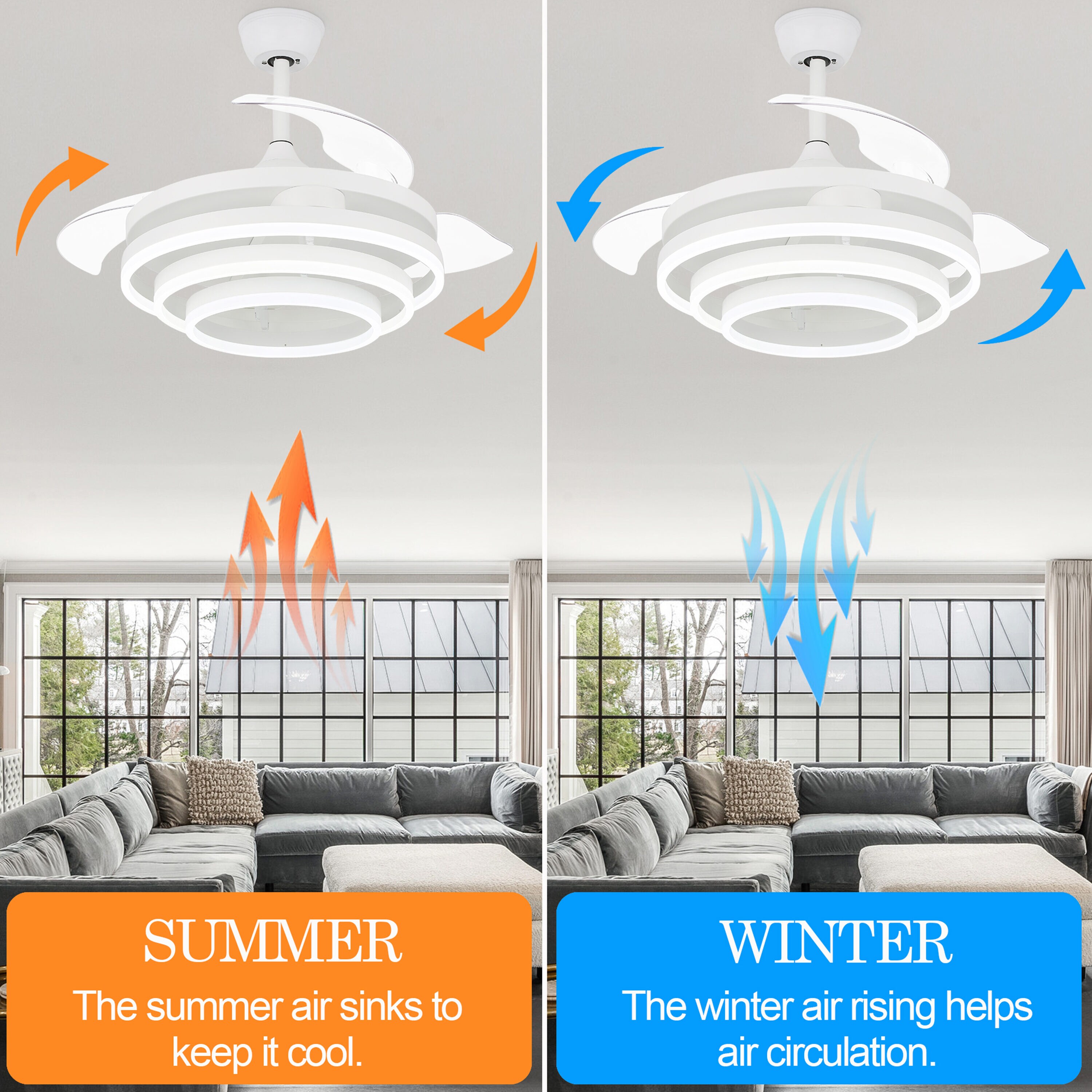 Oaks Decor DC4264-W Ceiling-Fans - View #4