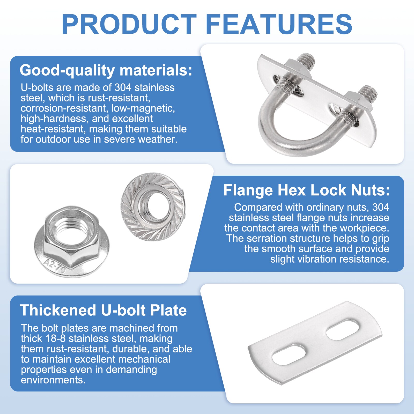 Unique Bargains S26090801UX4709 U-Bolts - View #3