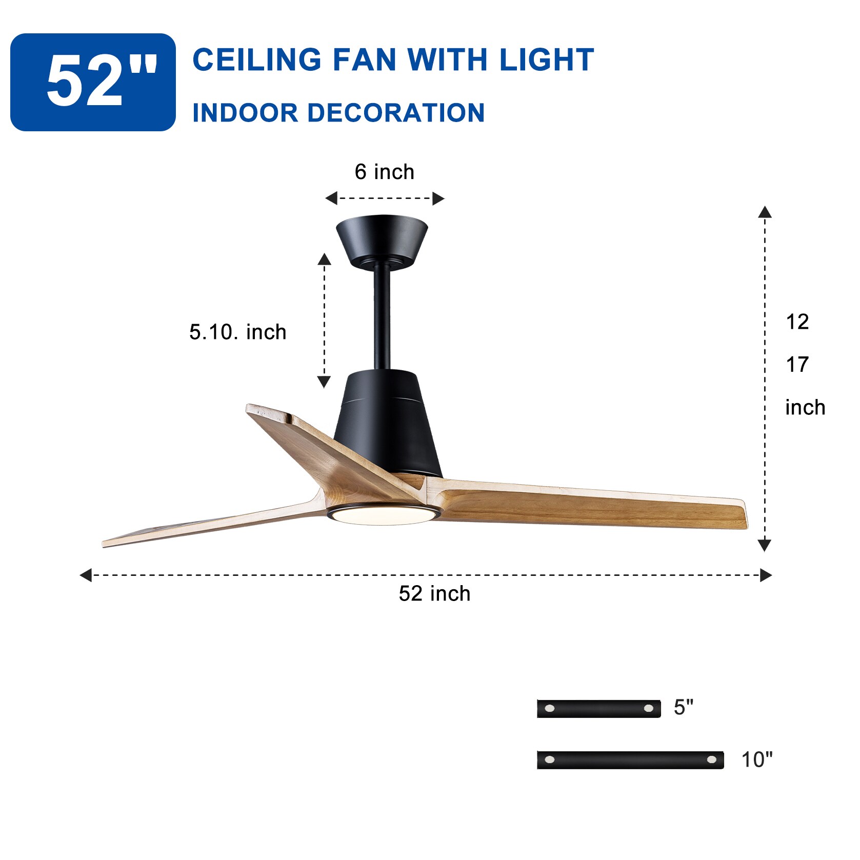 Tenleaf LIGHT0413-495-1 Ceiling-Fans - View #4