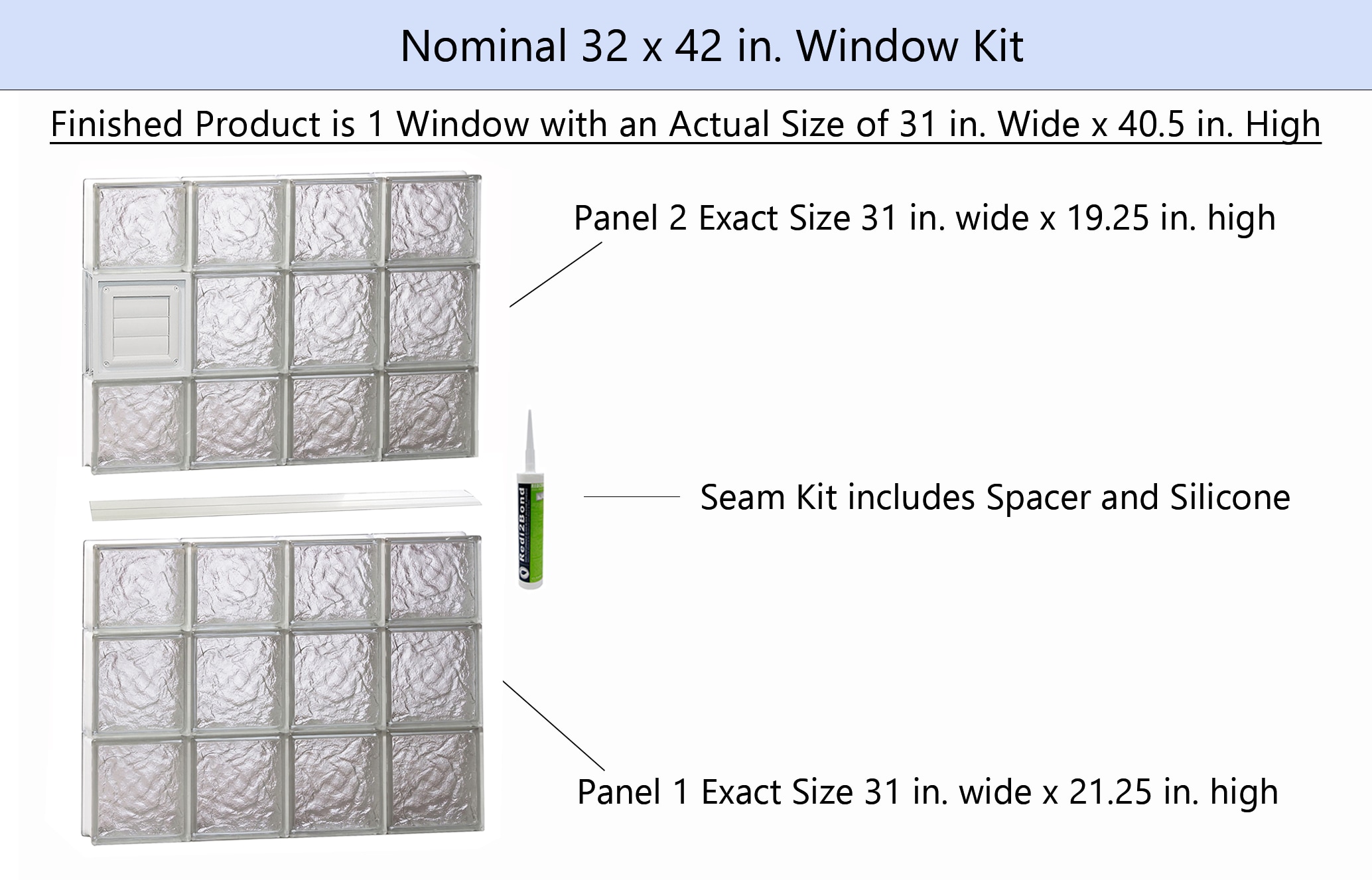 REDI2SET D3242IS Glass-Block-Windows - View #2