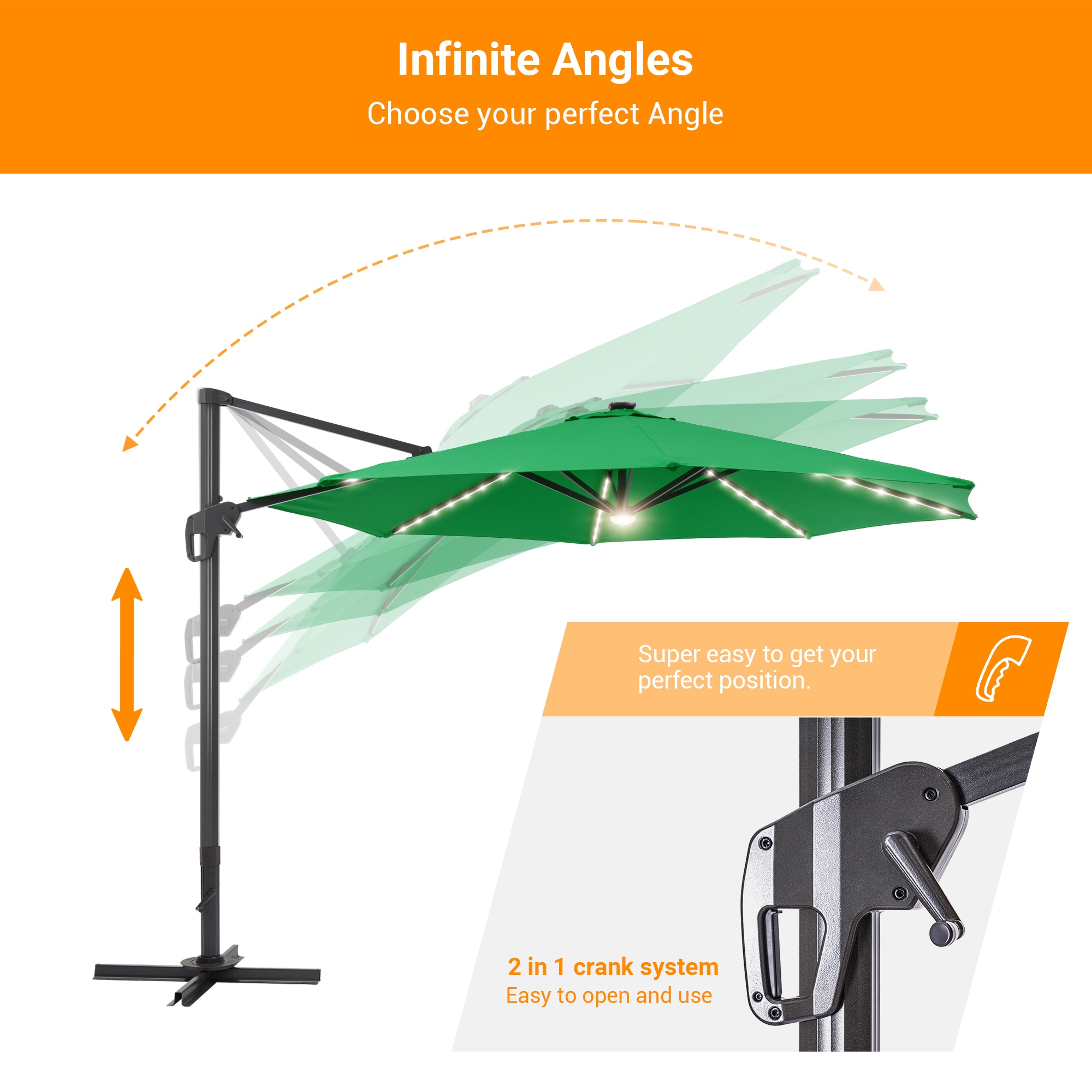 Sonkuki SD-LED140KG-BASE Umbrellas-2 - View #5