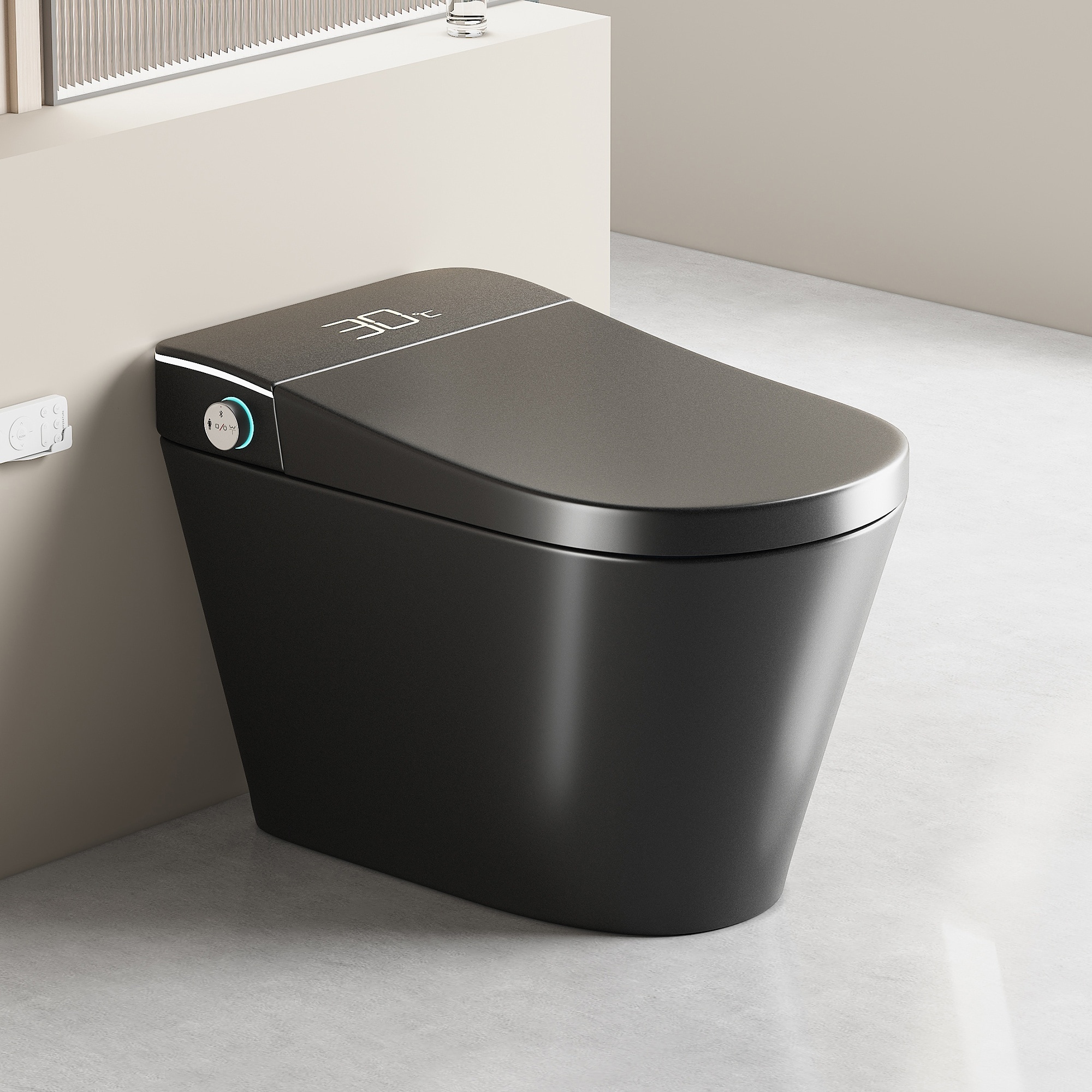 Boho Havens - Unique Smart Toile One Piece Toilet with Bidet Built In Intelligent Auto Open/Close...