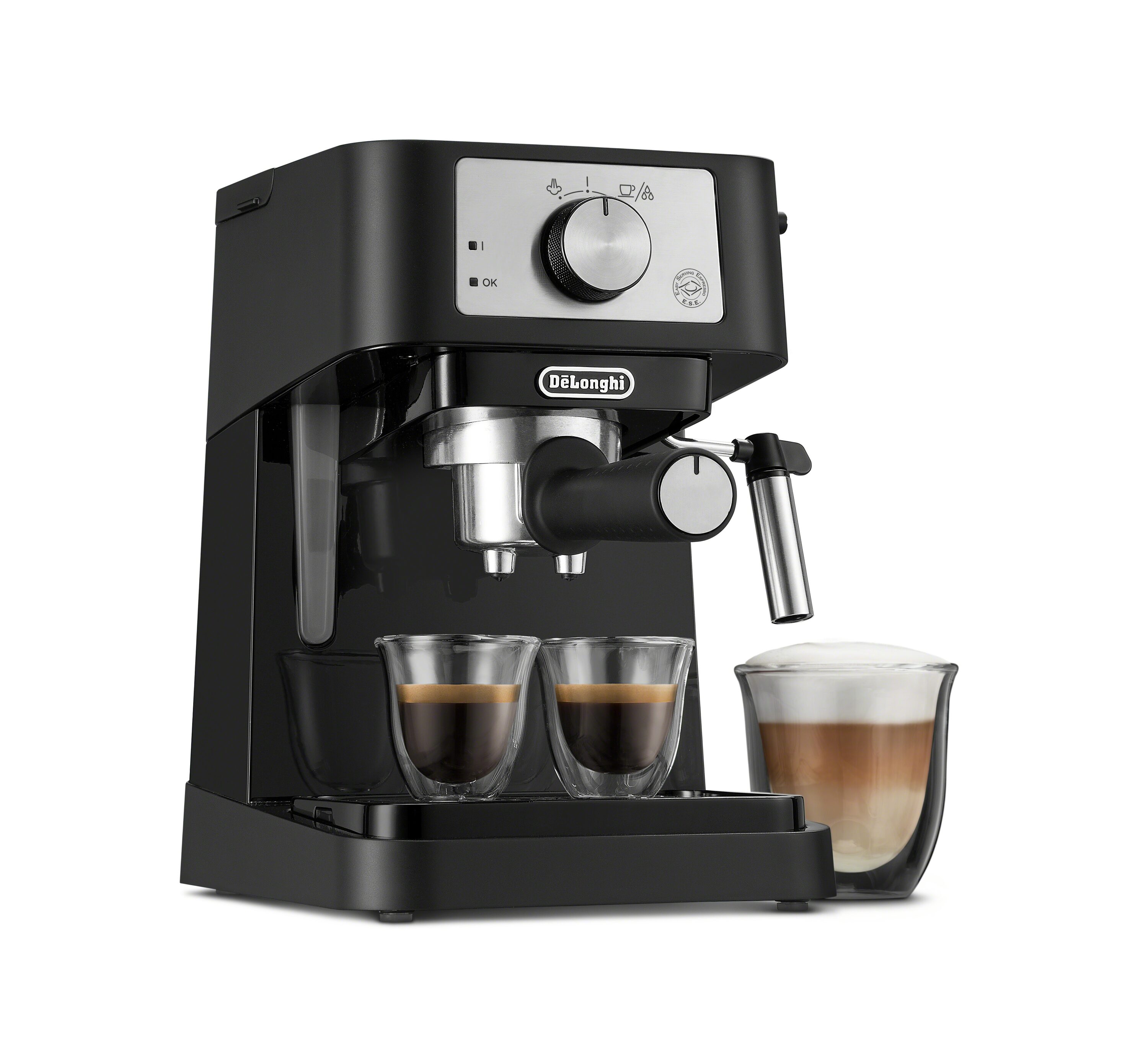 Mr. Coffee Programmable Espresso, Cappuccino, Coffee Maker with Automatic  Milk Frother and 15-Bar Pump Stainless Steel Black
