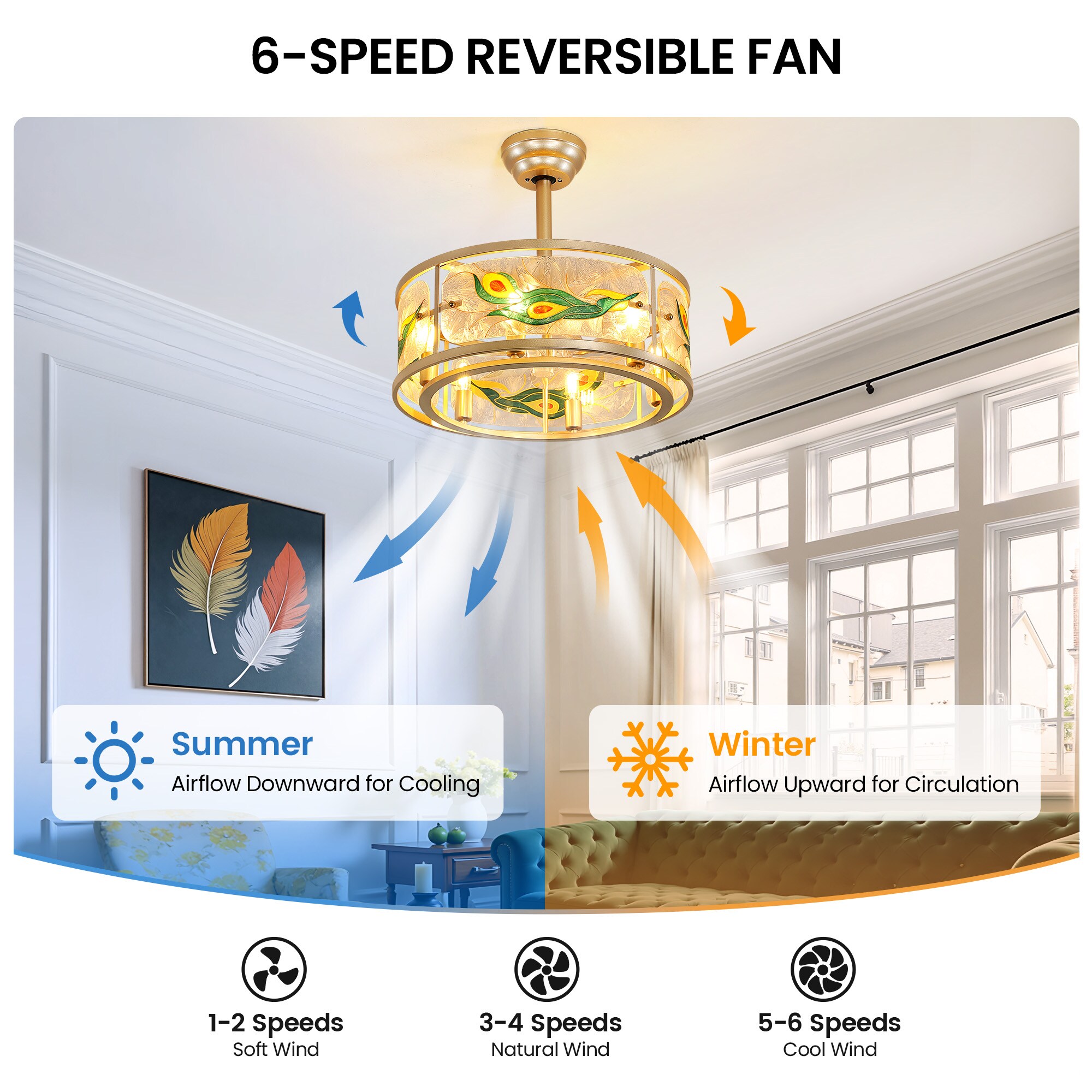 KAISITE 8231CH-08BG-US Ceiling-Fans - View #5