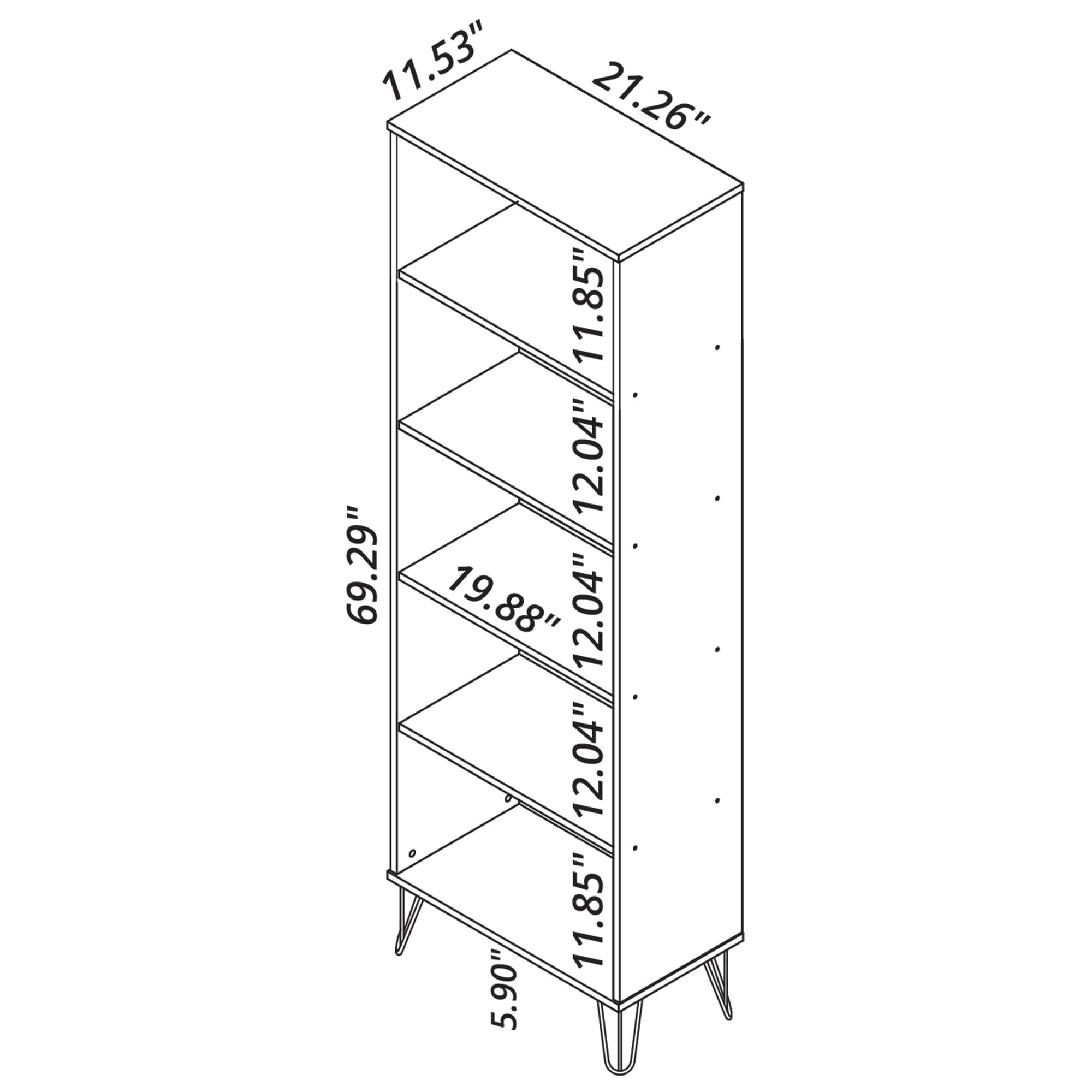 Manhattan Comfort 131GMC5 bookcases - View #3