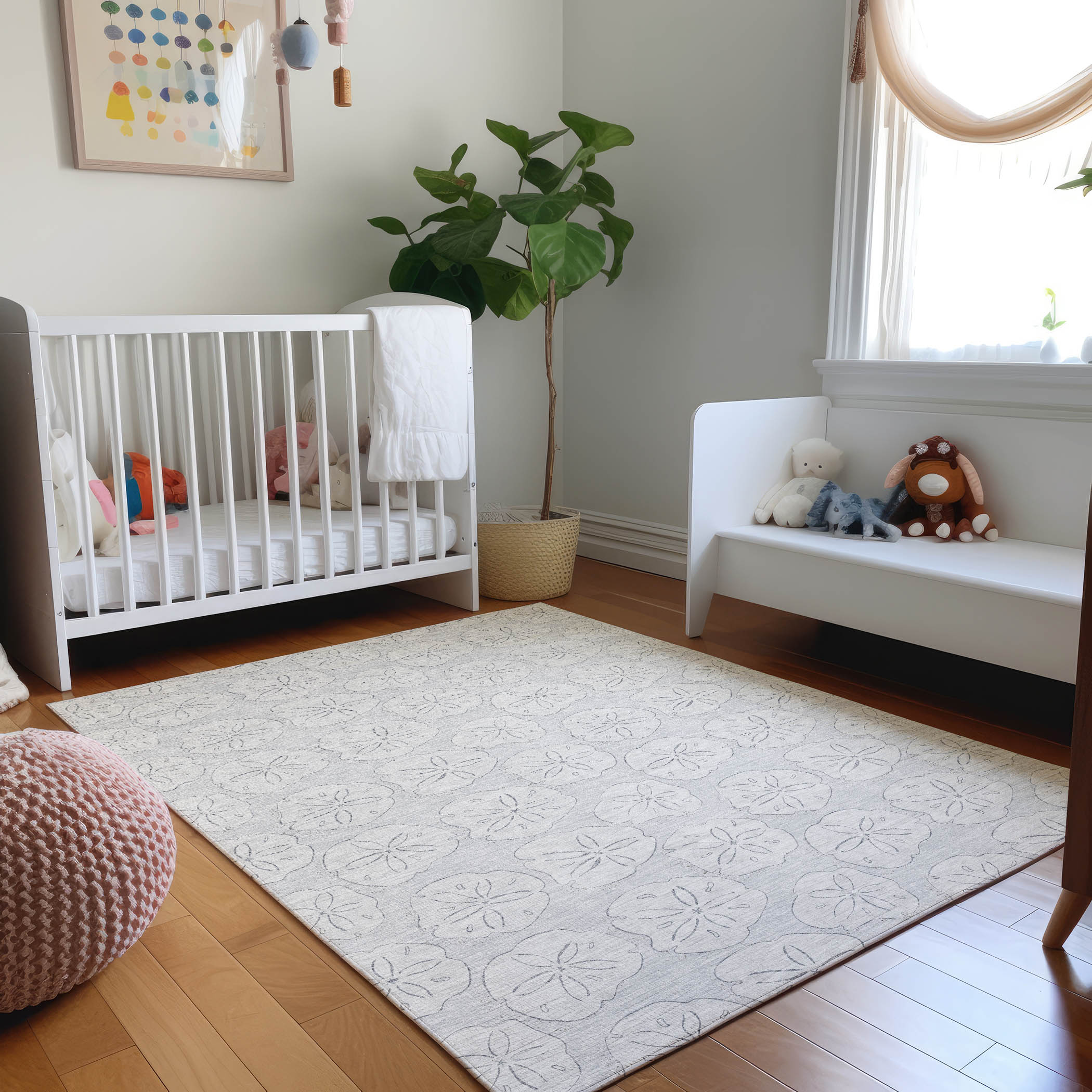 Addison Rugs AMF189GY3X5 Mayfield AMF189GY 3 x 5 (ft) Loomed Polyester Gray Rectangular Indoor Geometric Machine washable Area rug