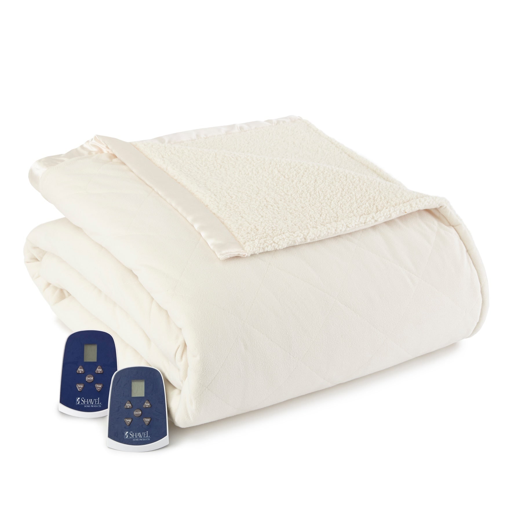 BrylaneHome Micro Flannel Sherpa Electric Blanket