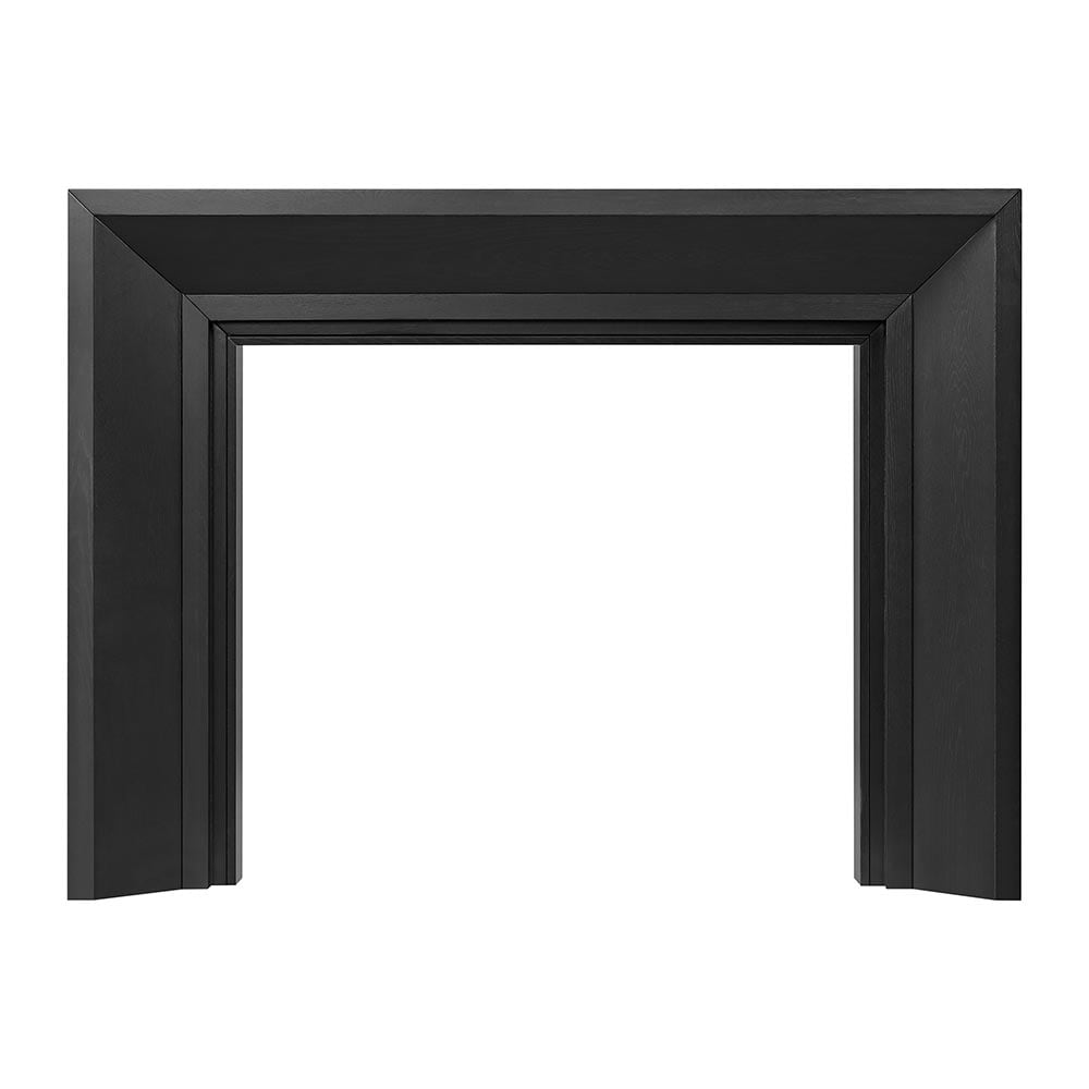 Modern Ember EVERLY-5642-SBL 80-in W x 54-in H x 8-in D Everly Sable Oak Modern Fireplace Mantel
