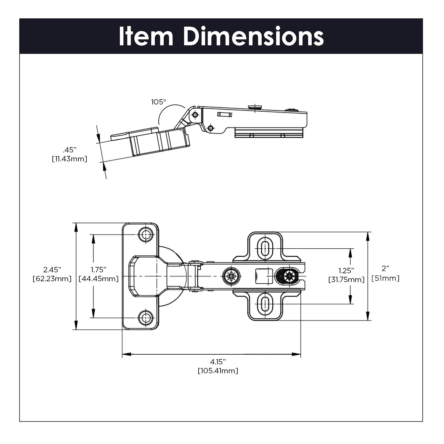 Hickory Hardware P5105-14 Cabinet-Hinges - View #5