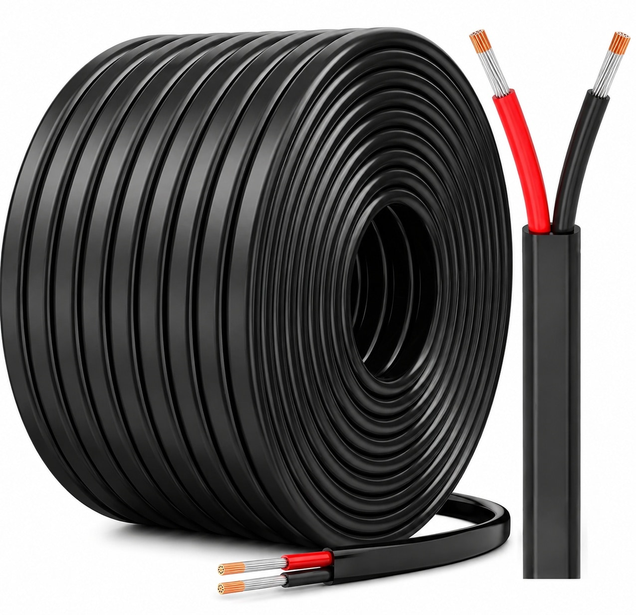 Aoibox 14 Gauge 50ft 2 Conductor Tinned Copper Electrical Wire 14AWG PVC for LED Strips Marine Automotive Solar #LABMGQ4H