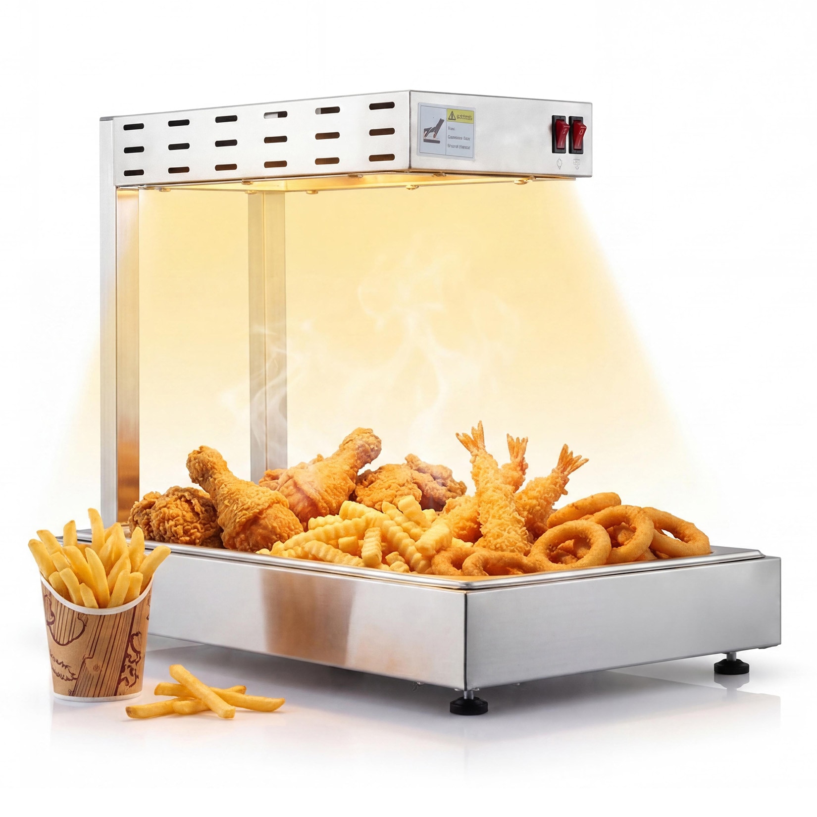 Garvee GHUVXA84485 Commercial Stainless Steel Infrared Food Warming Lamp Countertop Electric Food Heater for Buffet Fast Food Shop