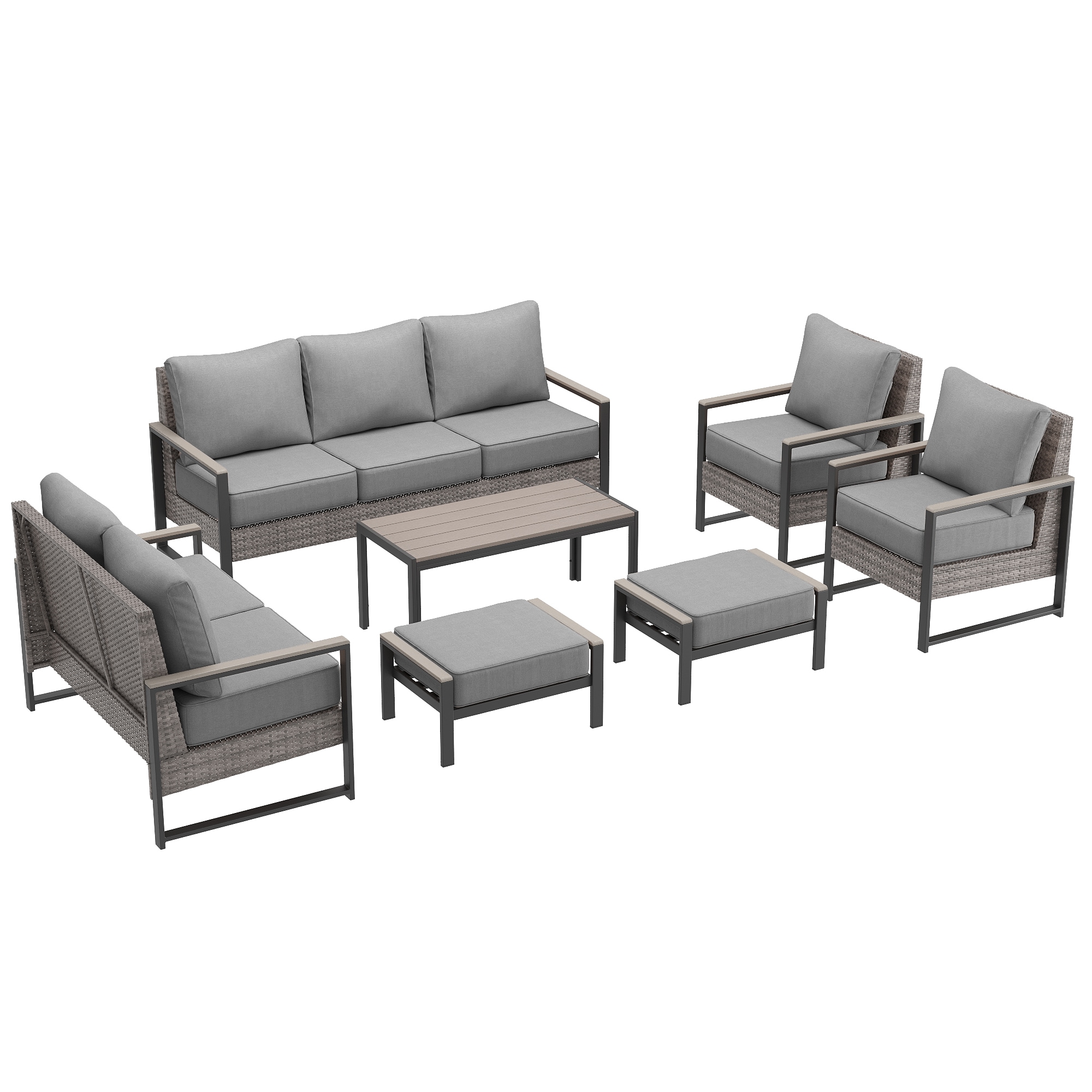Sonkuki SD-PS-148HGY-S2T6 Patio-Conversation-Sets - View #2