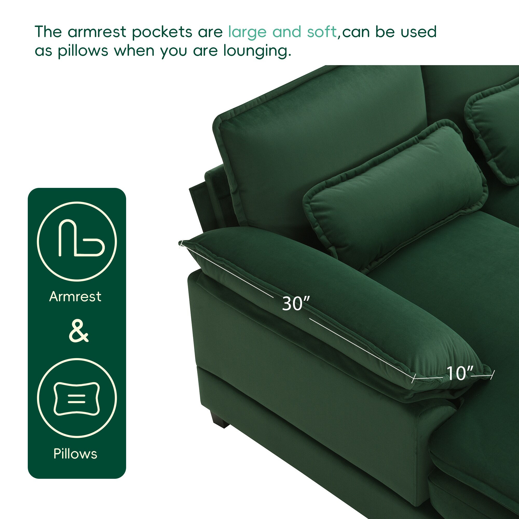 JIMSMAISON JMGTSO16GRN Sofas-Loveseats - View #6