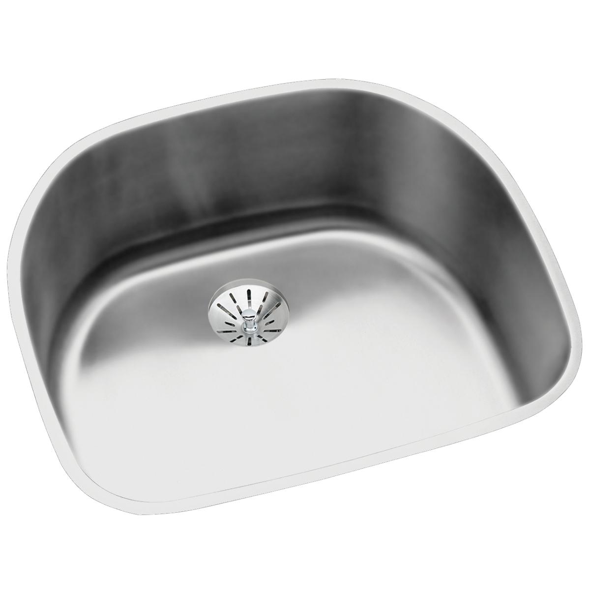 Elkay ELUH211810PD Lustertone Undermount 23.625-in x 21.25-in Stainless steel Single bowl 18 -Gauge Kitchen Sink