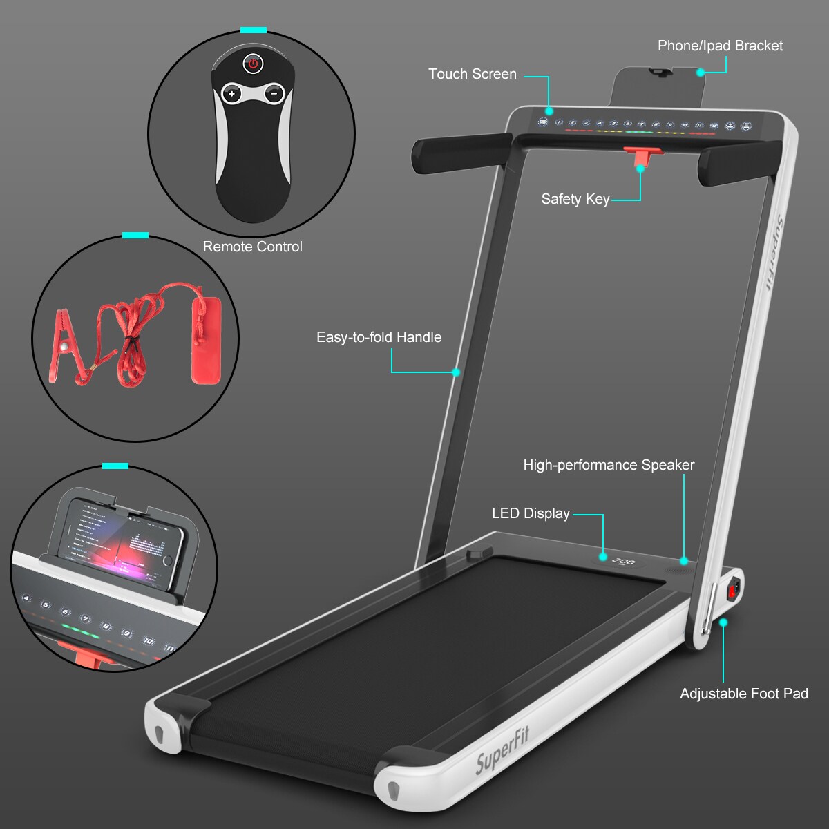 Costway SP37067WH treadmills - View #4
