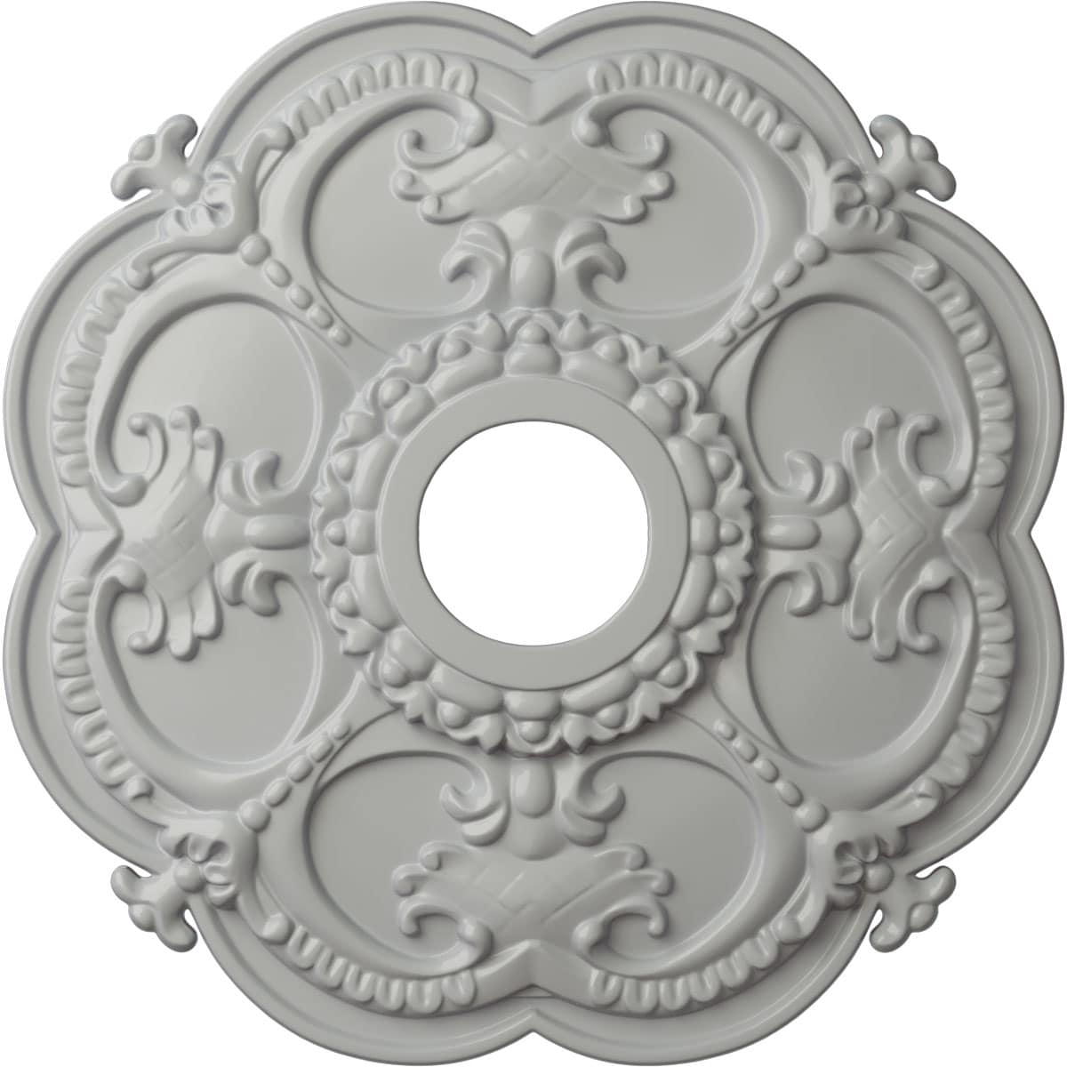Ekena Millwork CM17ROFRF Rotherham 18-in W x 18-in L Painted Frost Polyurethane Whole Ceiling Medallion