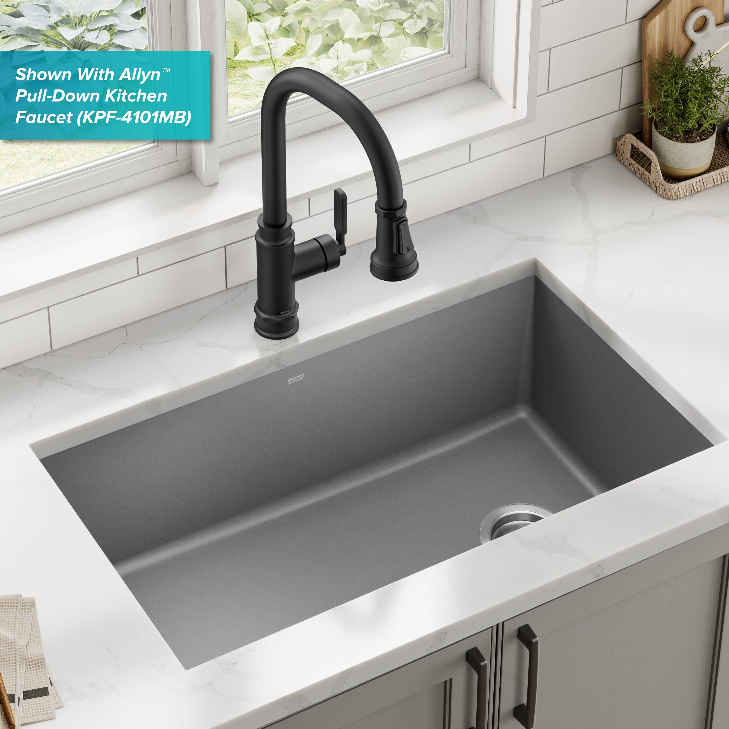 Kraus KGU-55GREY Kitchen-Sinks - View #3