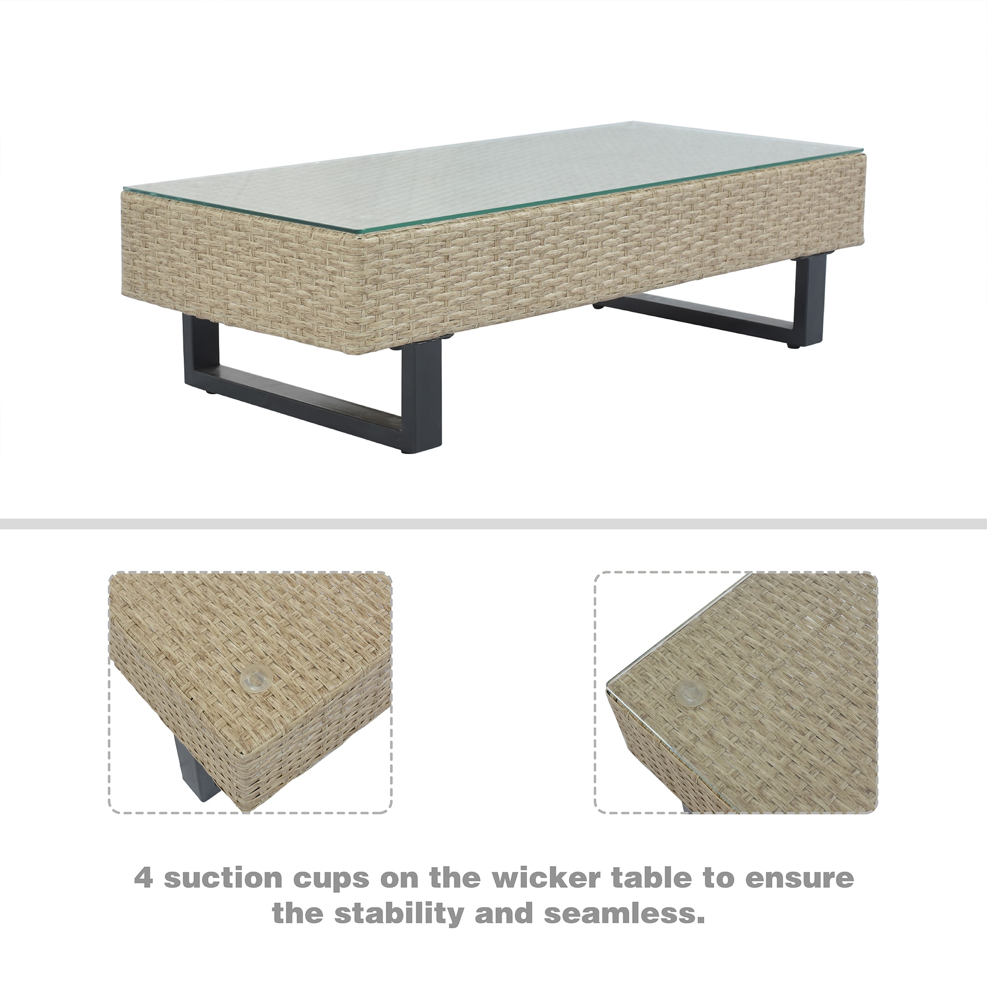 Clihome CNBL-07PGY Patio-Conversation-Sets - View #5